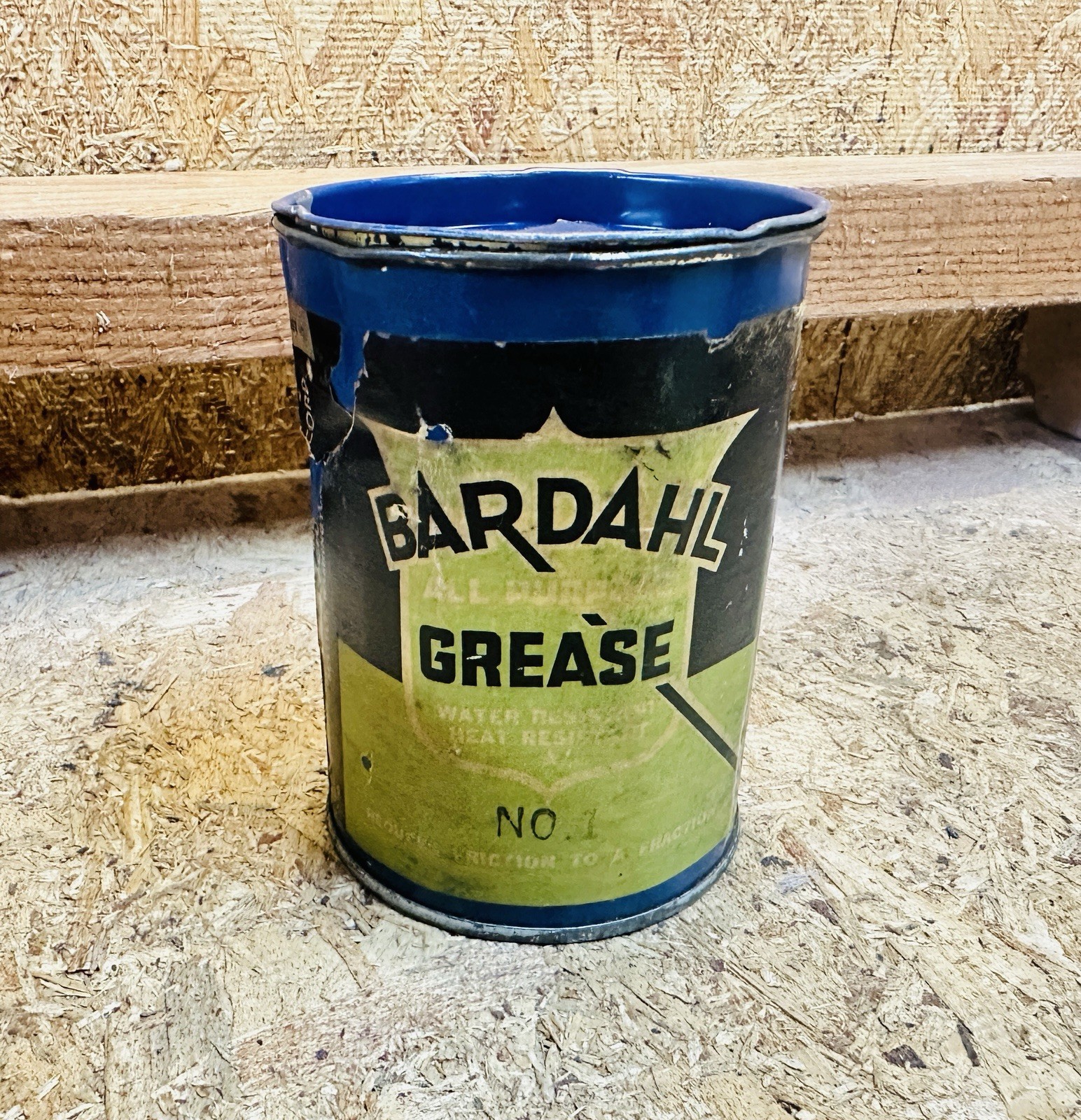 Vintage BLUE BARDAHL Grease No 1 Can