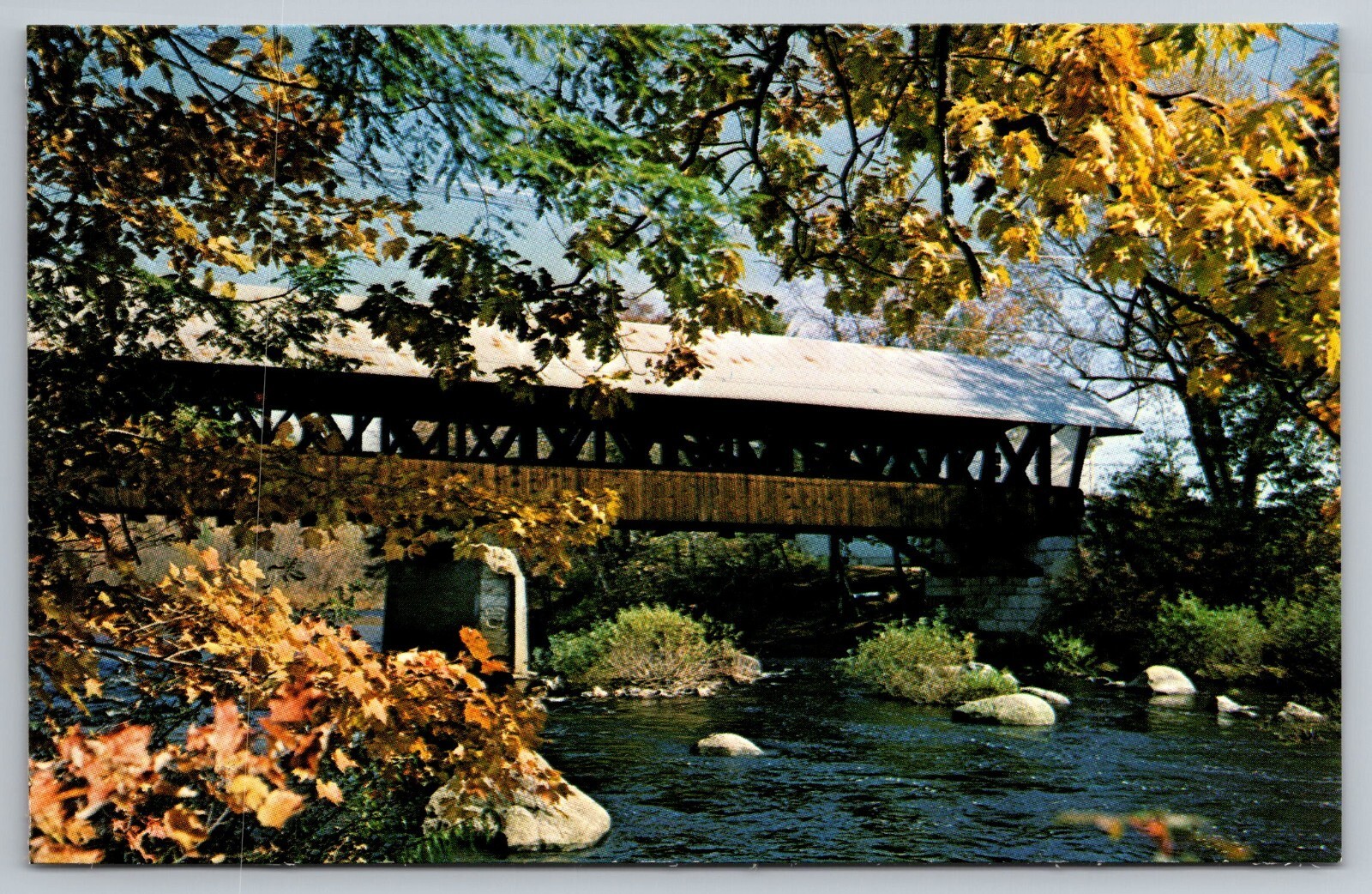 Rowell's Bridge. West Hopkinton, New Hampshire Postcard.