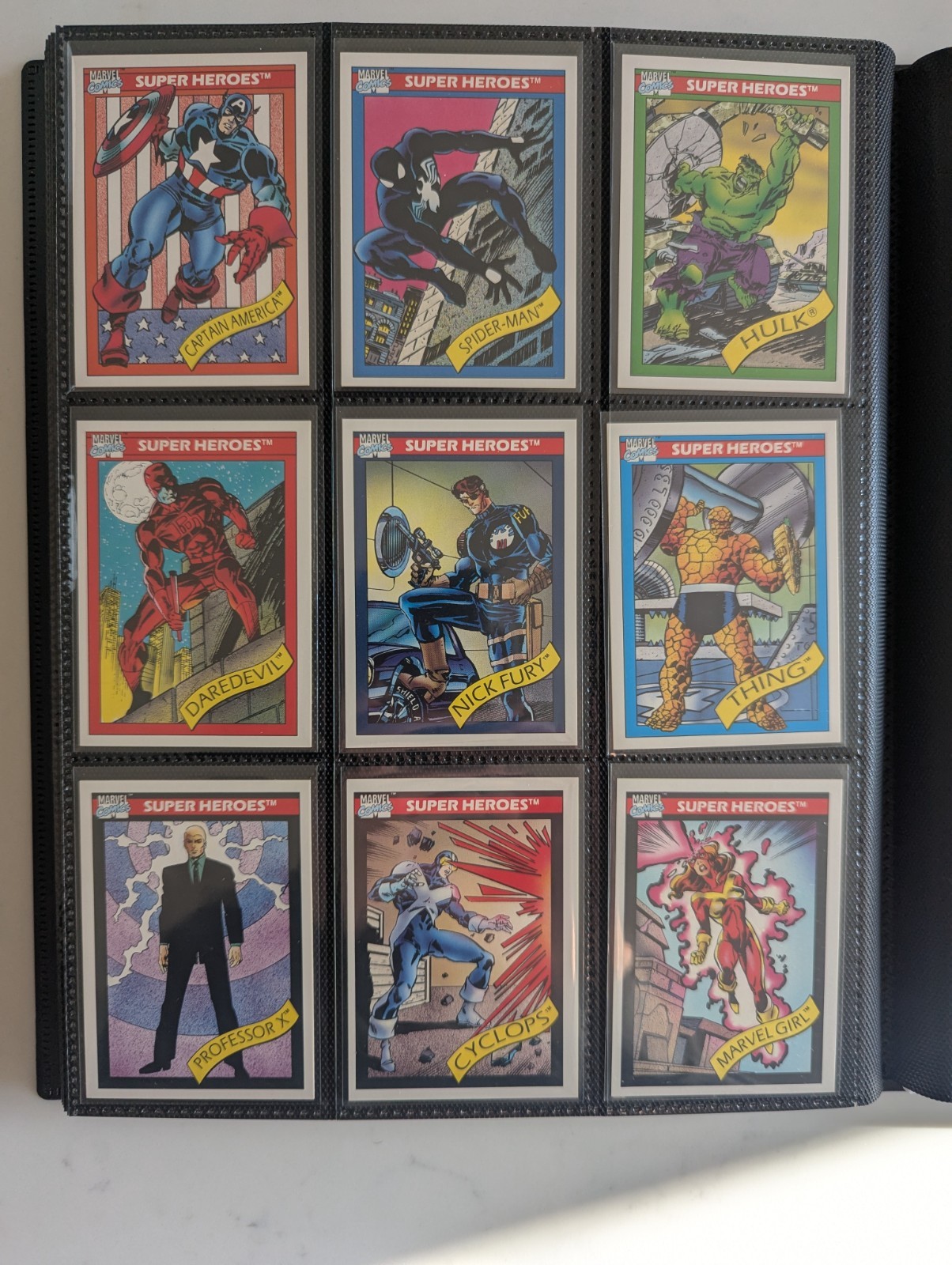Complete Set 1990 Marvel Universe Series 1 Impel 1-162 All individually sleeved