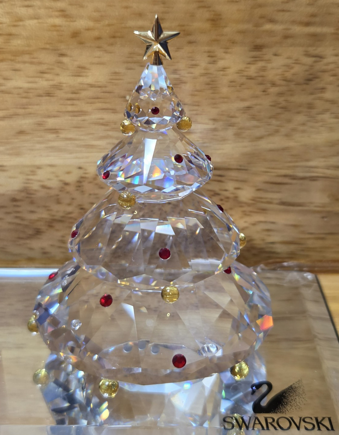 Swarovski Crystal Christmas Tree Figurine in Original Box with COA 3.25