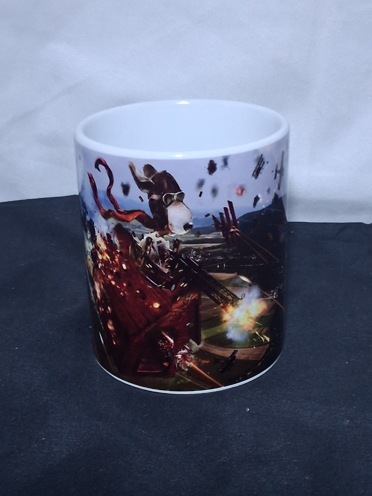 Vintage Snoopy Red Baron Fighter Pilot Coffee Mug Dog Fight Peanuts