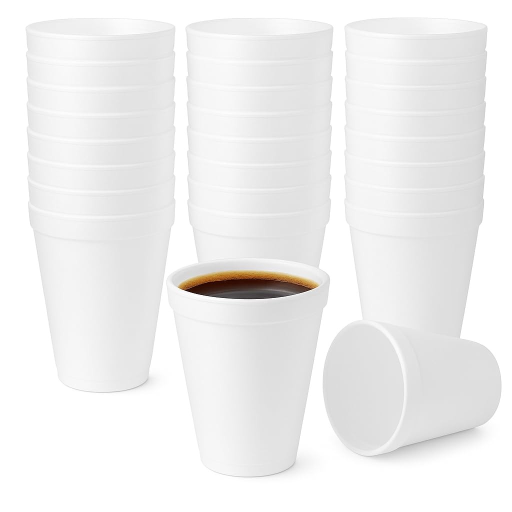 Cups, Disposable Hot and Cold Beverage Insulated to-Go Cups, 8 Oz, Made in Cups, Disposable Hot and Cold Beverage Insulated to-Go Cups, 8 Oz, Made in