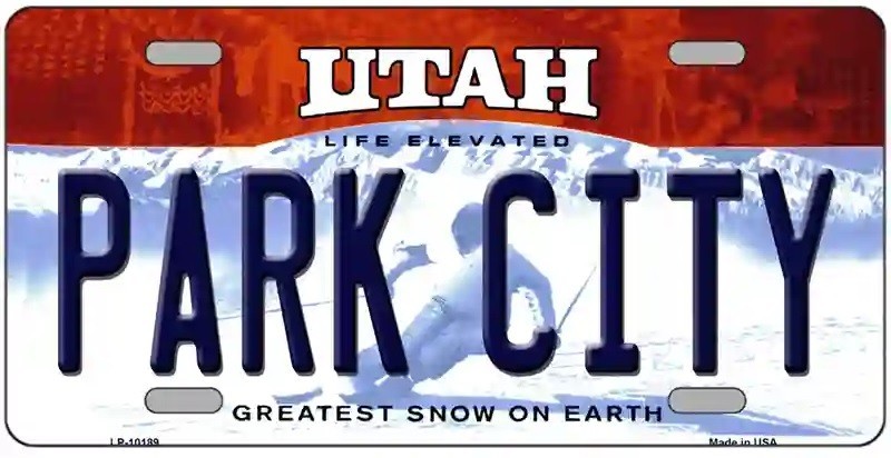Park City Utah Novelty Metal License Plate Tag