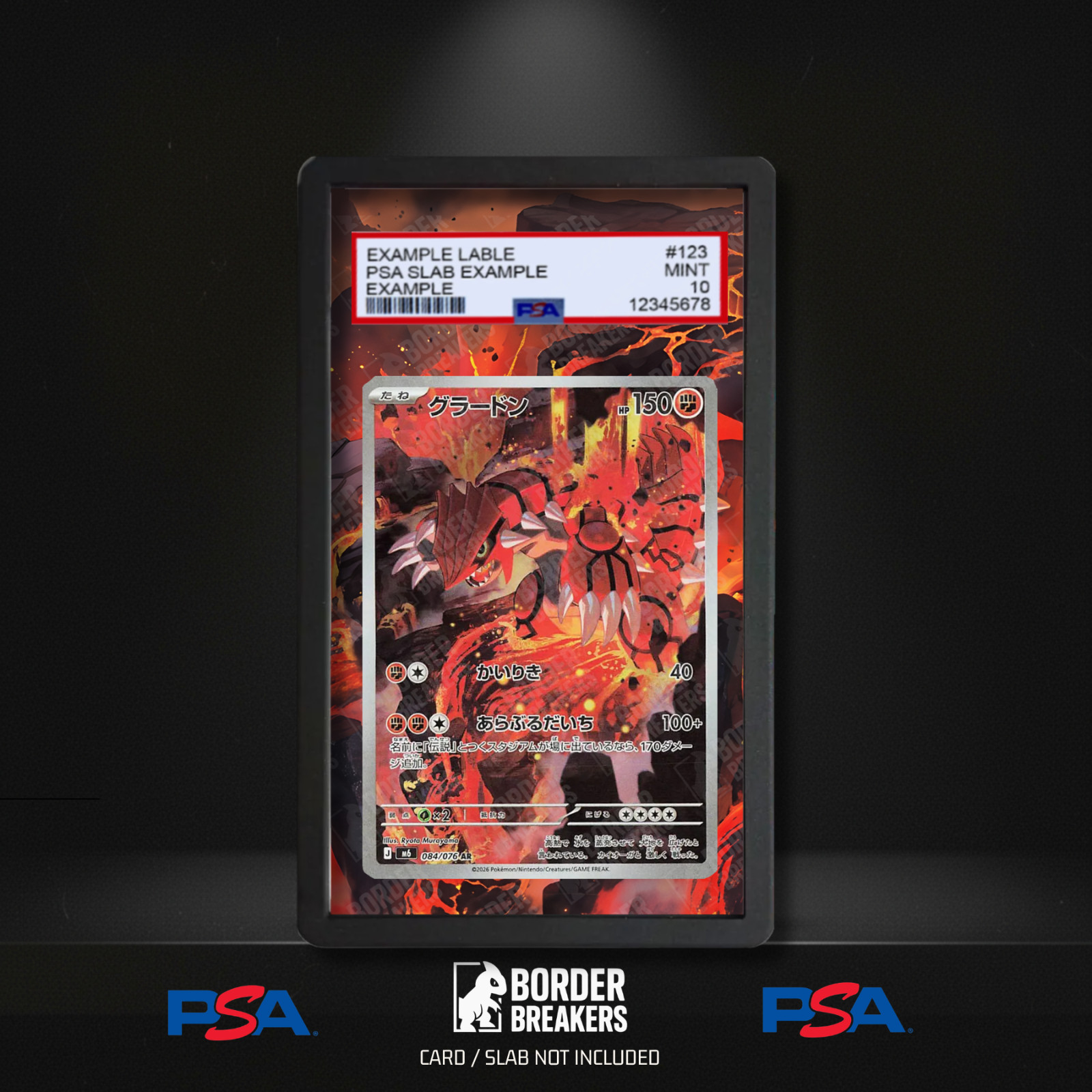 Groudon 084/076 Pokemon PSA Slab Skin | PSA Extended Art Slab Skin