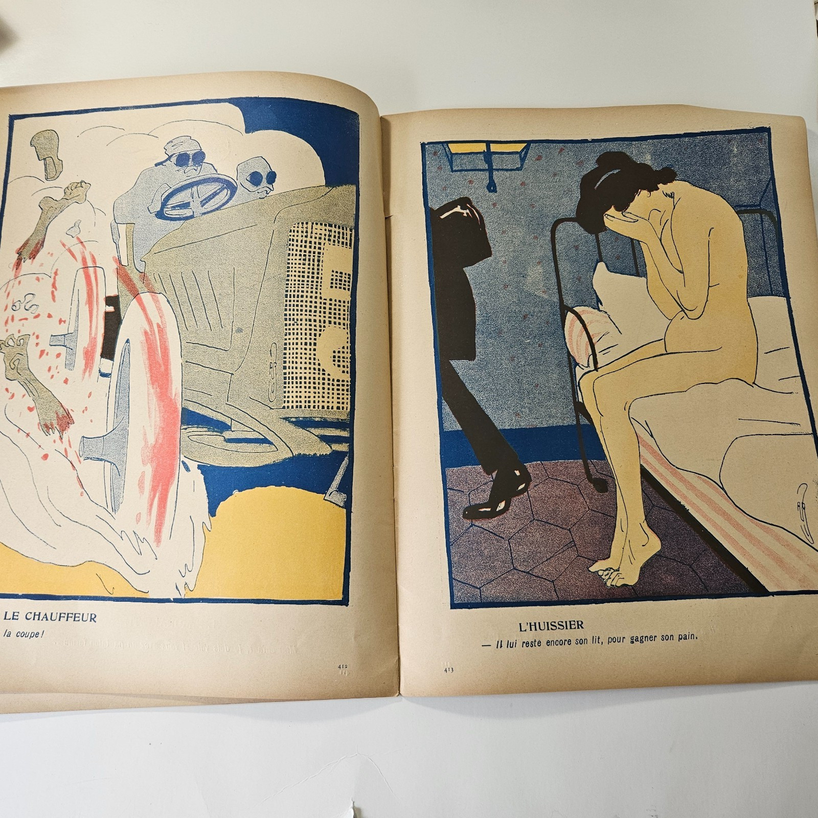 1905 L'Assiette au Beurre French Satirical Magazine Race Car & Other Images