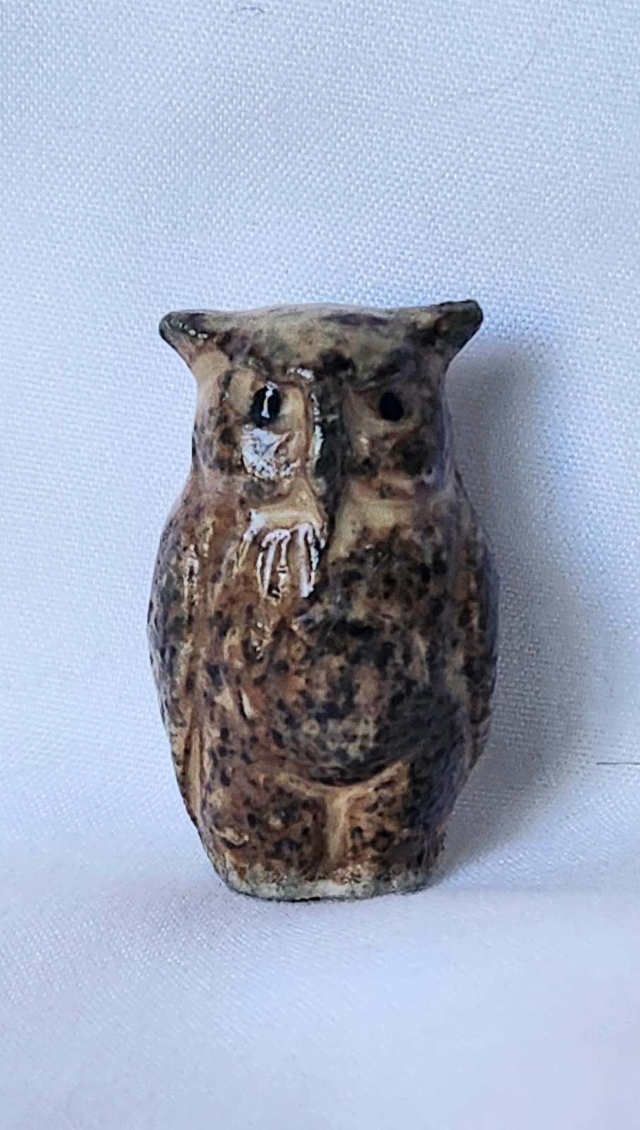Vintage Miniature Ceramic Owl Figurine Made in JAPAN 1.5\