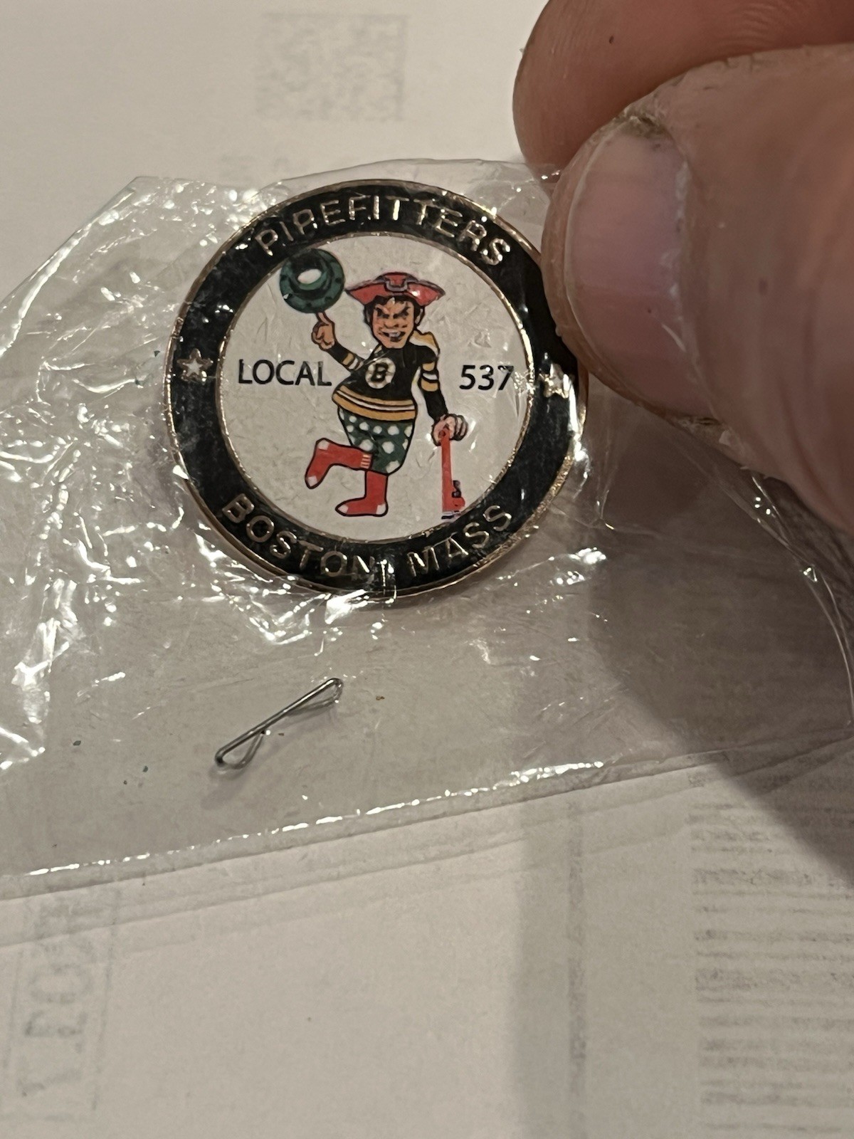 UA LU 537 Union Pin Boston Ma.