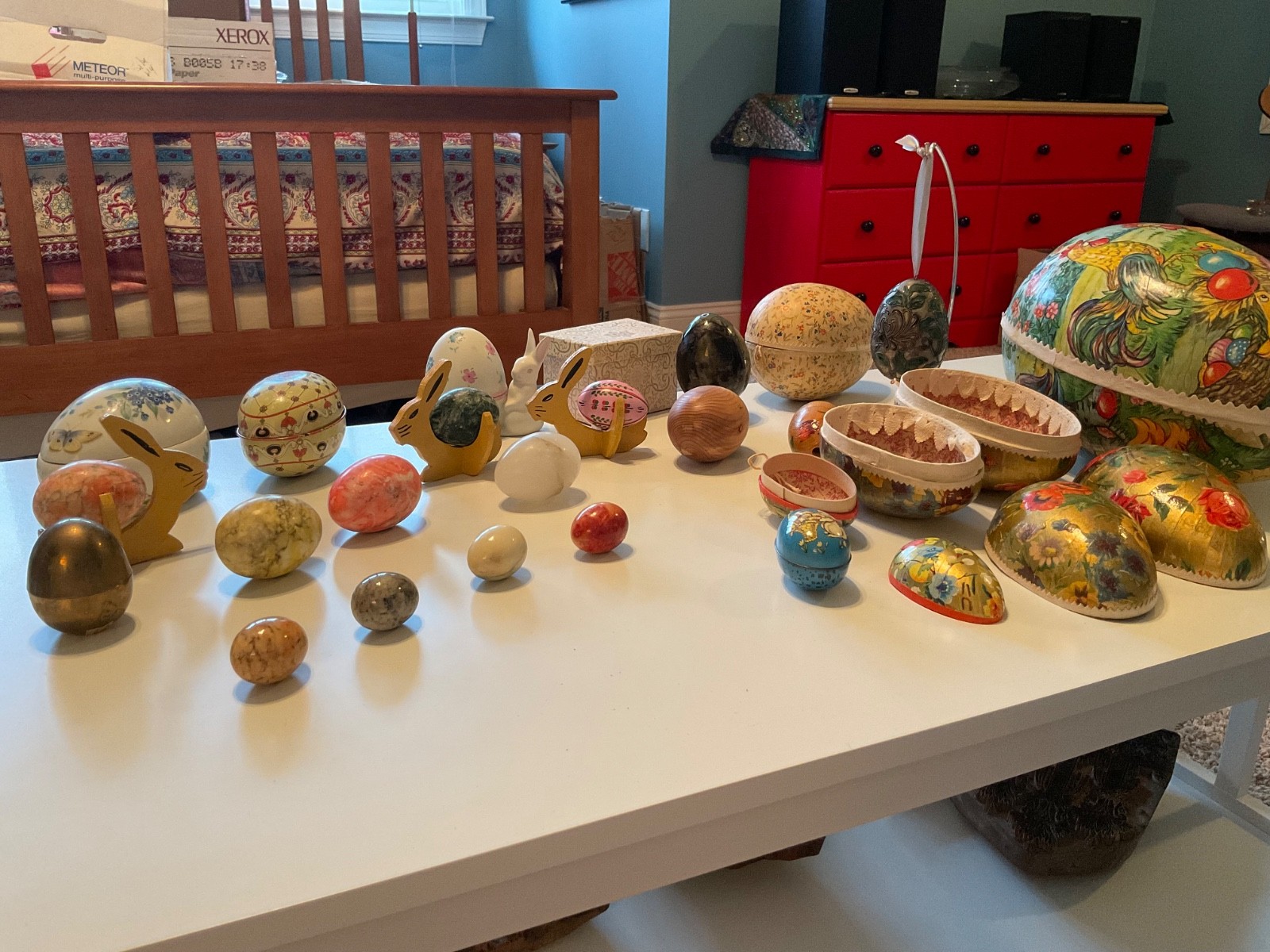 Vintage & Antique Decorative Egg Collection Lot