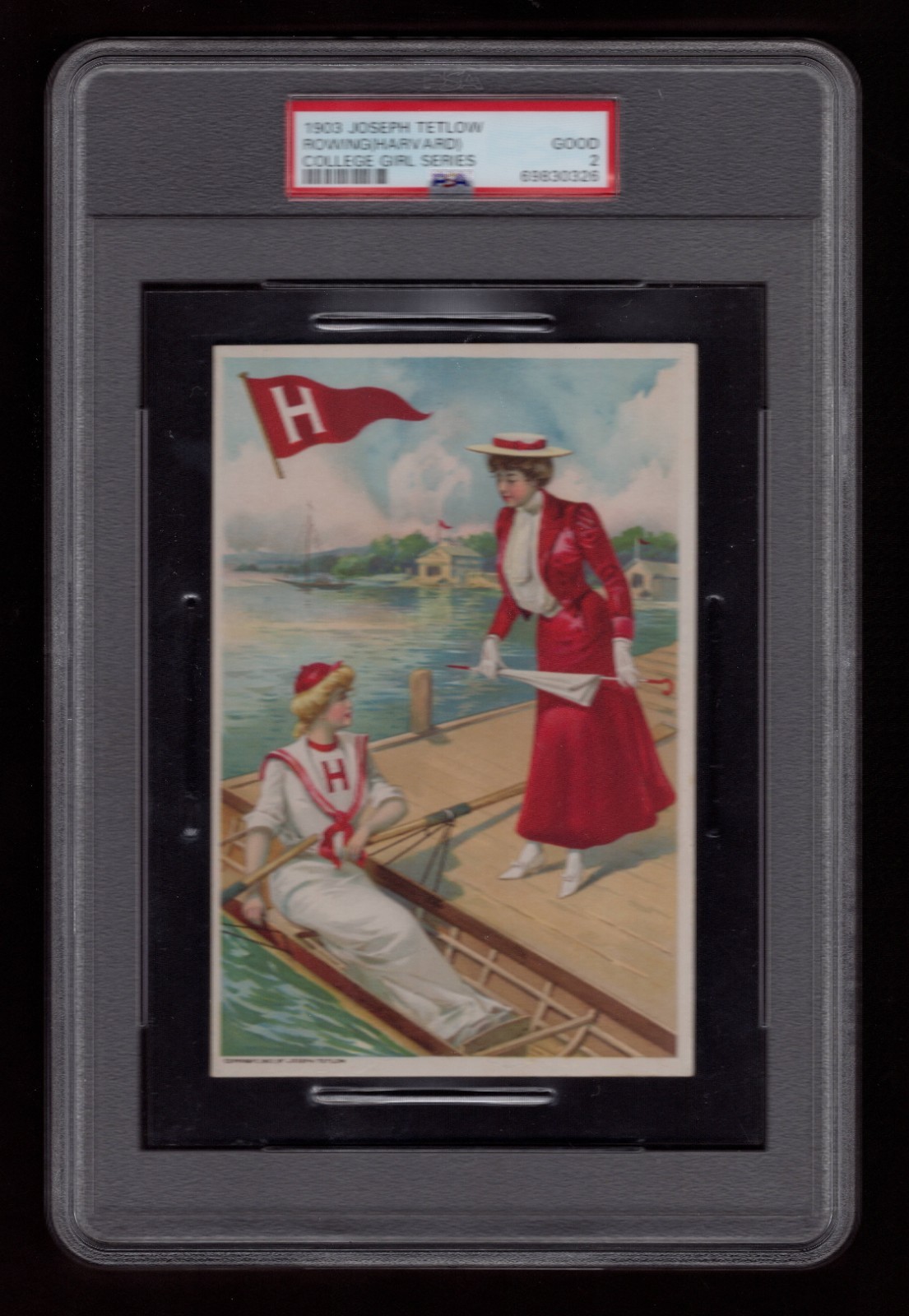 PSA 2 HARVARD ROWING 1903 Tetlow AMERICAN TRADE CARD