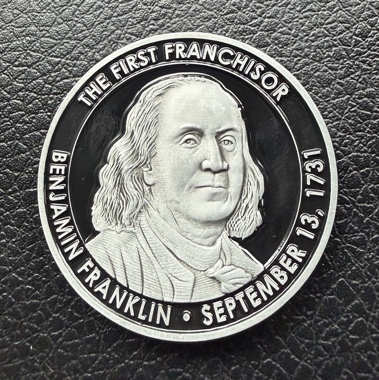 U.S. Navy USS Benjamin Franklin SSBN-640 Silhouette Veteran Challenge Coin