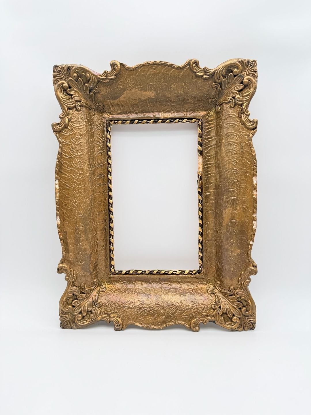 Vintage Baroque Ornate Gold Picture Frame Rococo Hollywood Regency