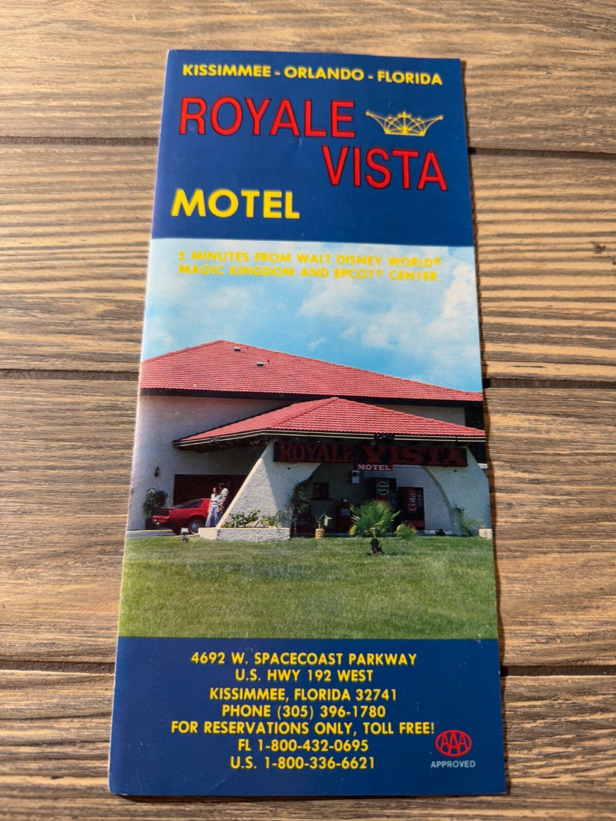 Royale Vista Motel Brochure Kissimmee Orlando Florida Travel Guide