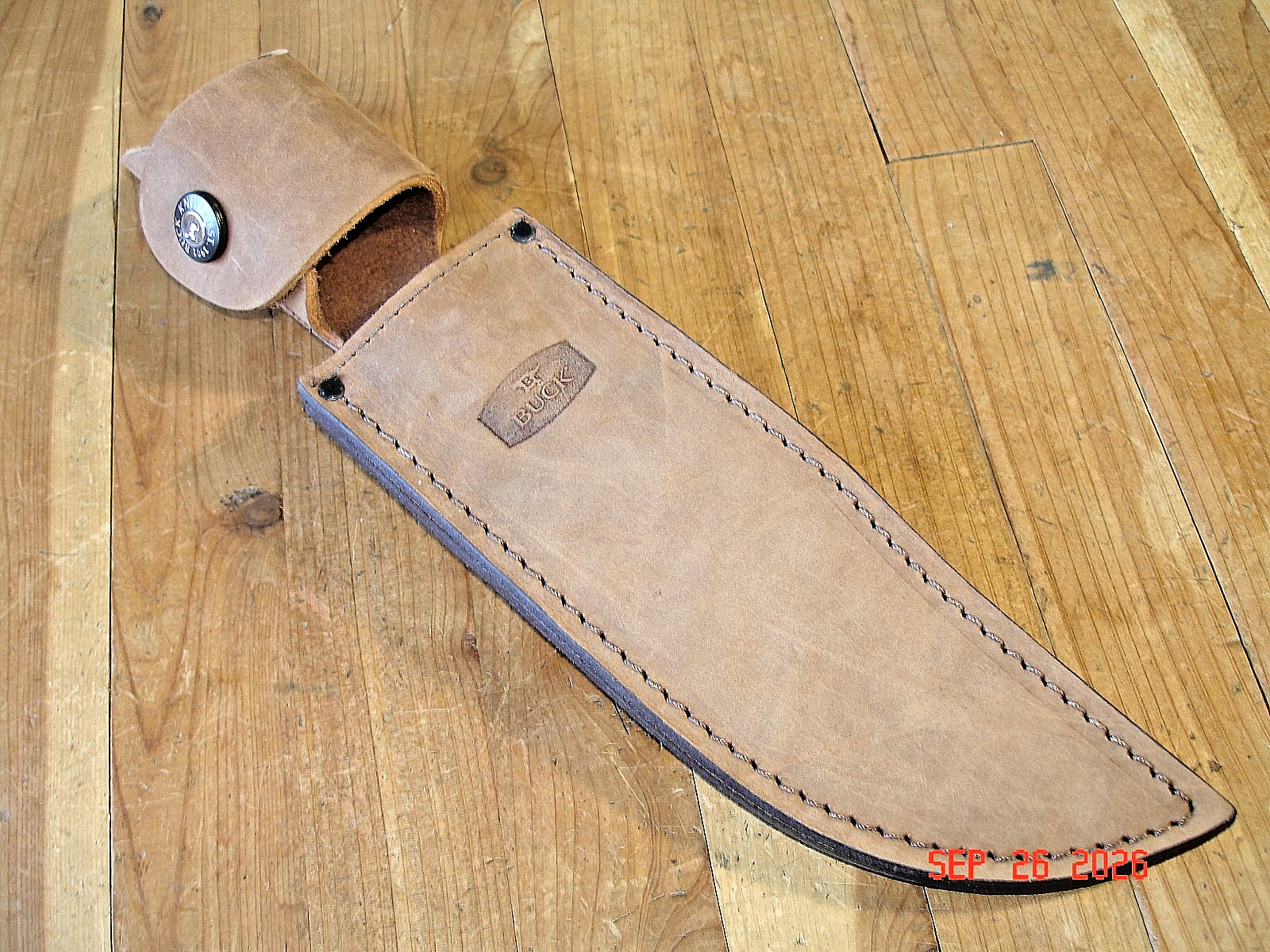 RARE NEW BUCK KNIFE SHEATH 640 XL FITS 124 BROWN DISTRESSED LEATHER NO KNIFE USA