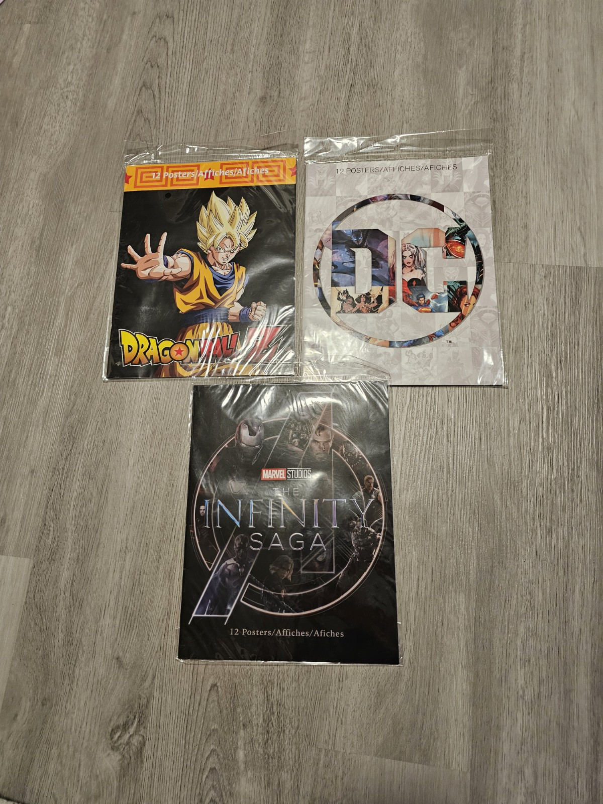 Marvel Avengers, DC, DBZ 12 Posters (Still Sealed)