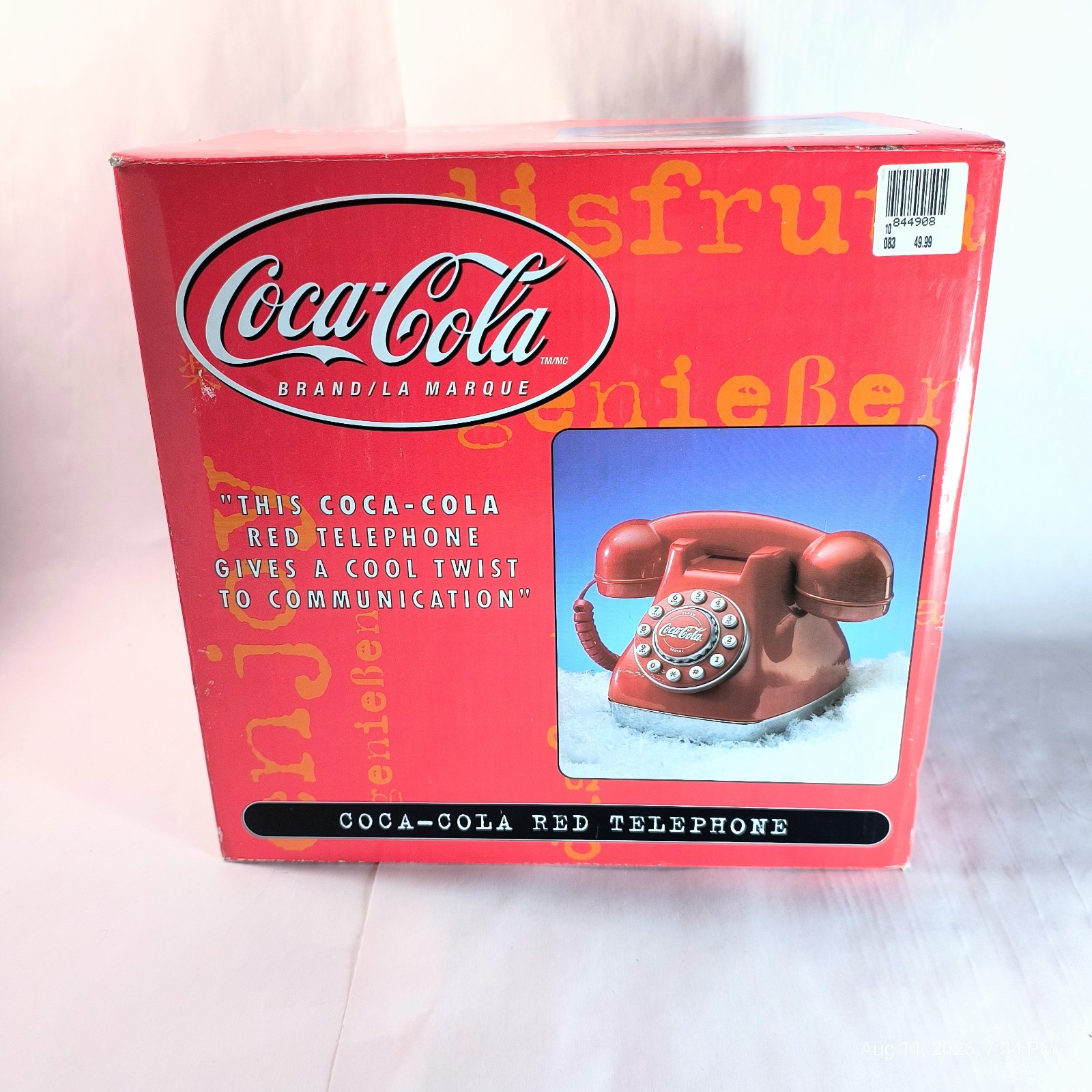 Vintage Coca-Cola Red Telephone - Rotary Style Phone New Open Box 2001