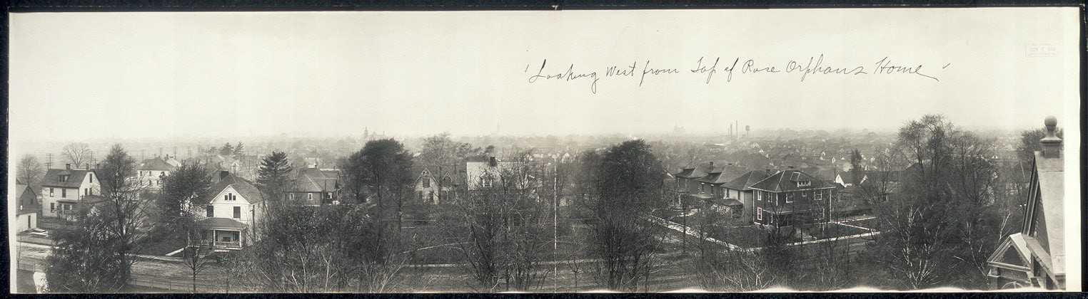 Terre Haute Indiana 1913 Looking West from Rose Orphans Home Panoramic View