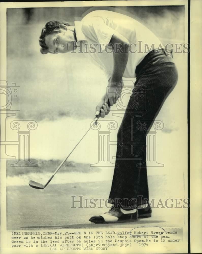 1974 Press Photo Golfer Hubert Green plays the Memphis Open - nos13647