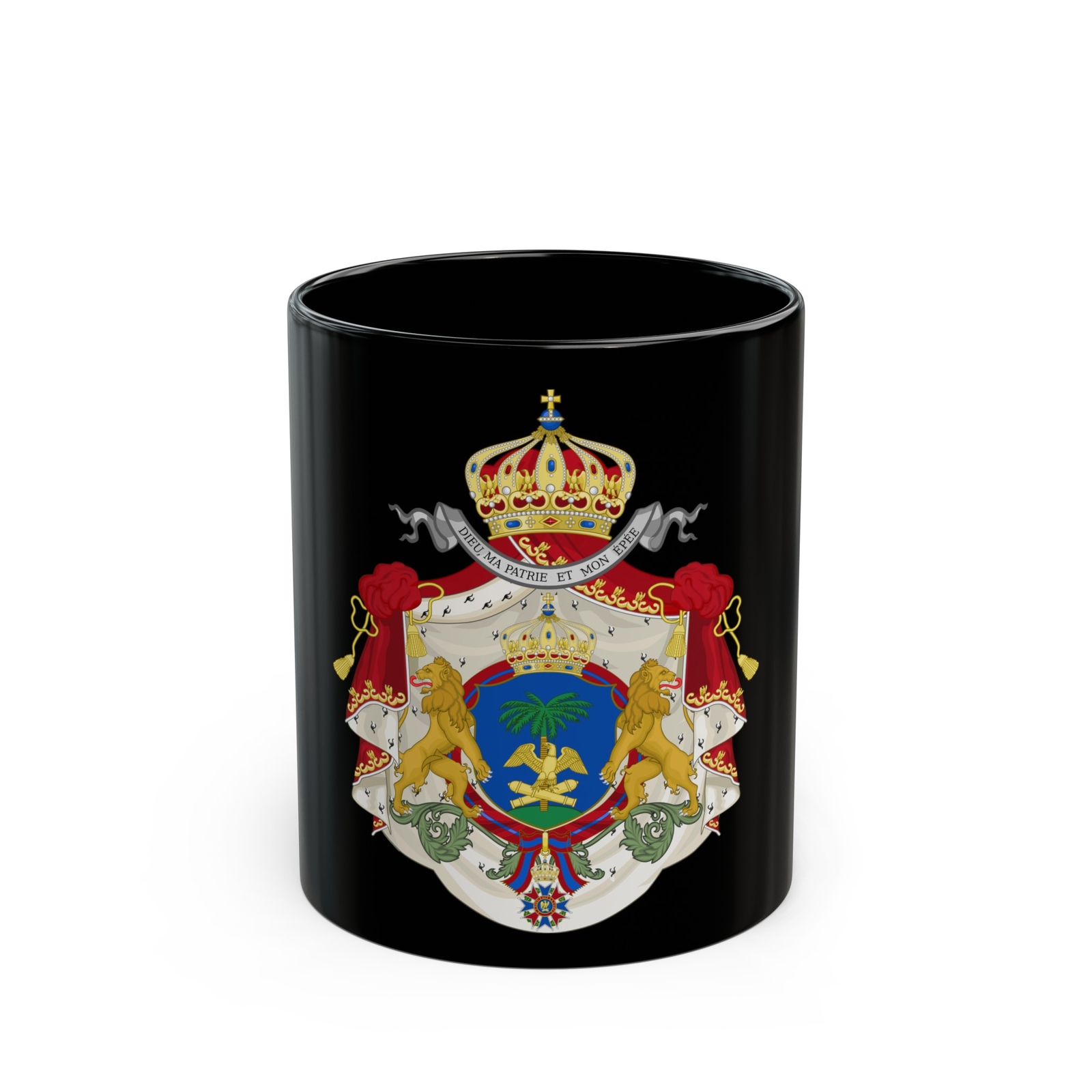 Imperial Coat of Arms of Haiti (1849-1859) - Black Coffee Mug