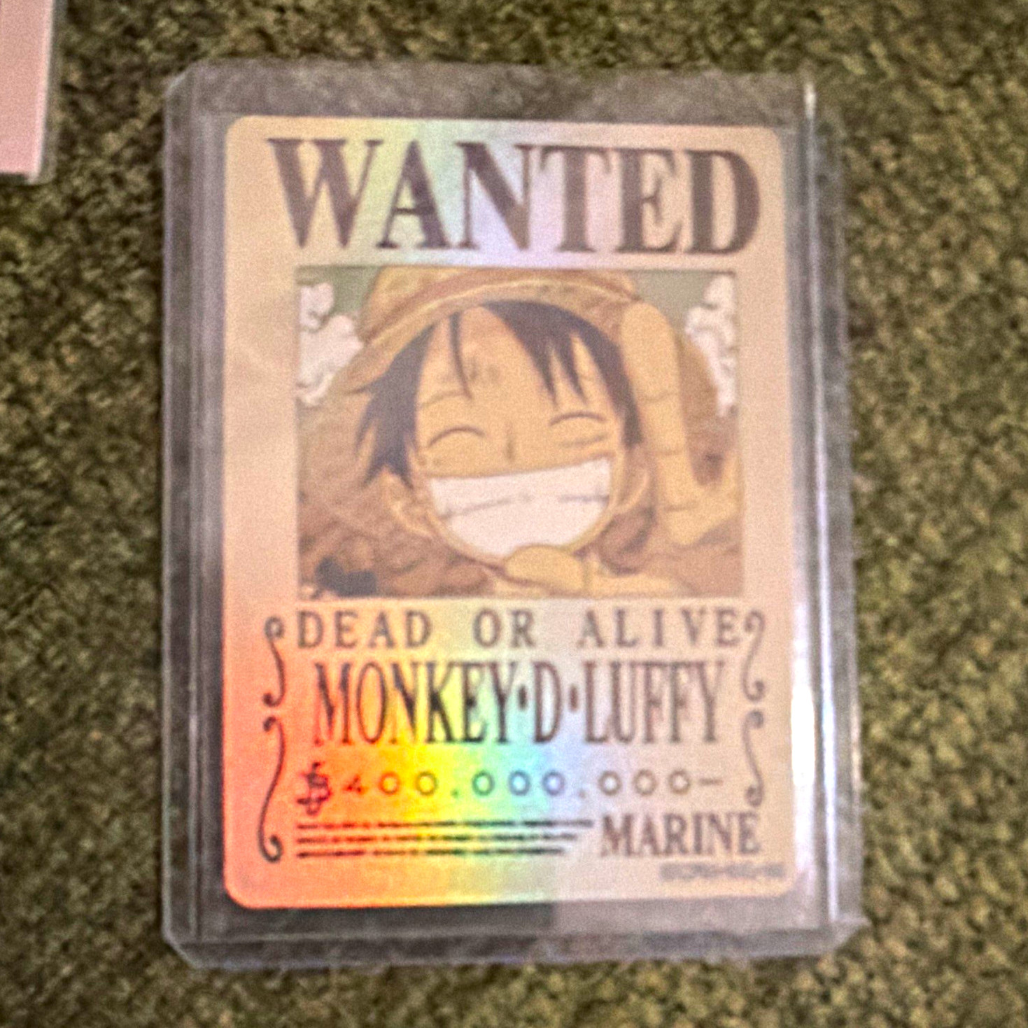 One Piece WANTED Monkey D. Luffy 400,000,000 b Holographic Card English 2023 ccg