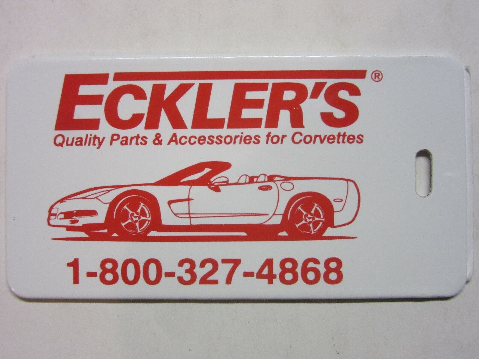 - New Eckler’s Red C5 Corvette Convertible Luggage Tag