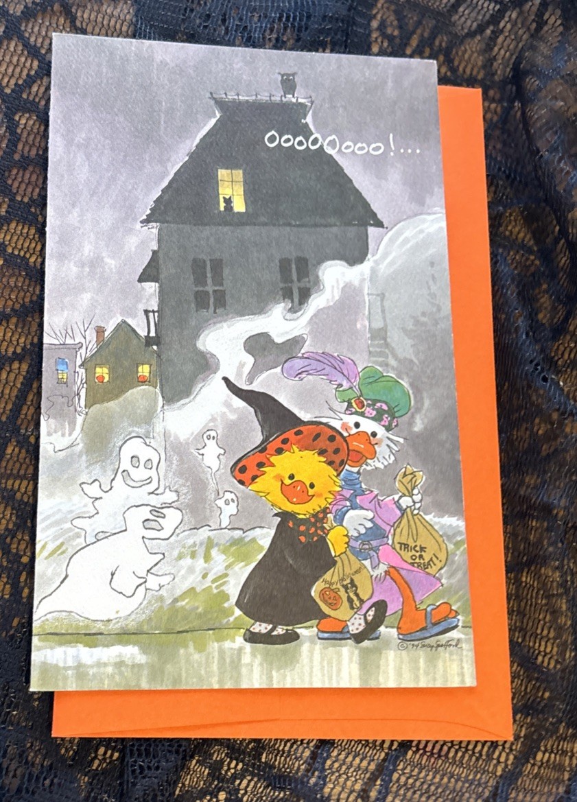 Vintage 1994 Suzy’s Zoo Halloween Greeting Card Suzy Spafford Unused NOS