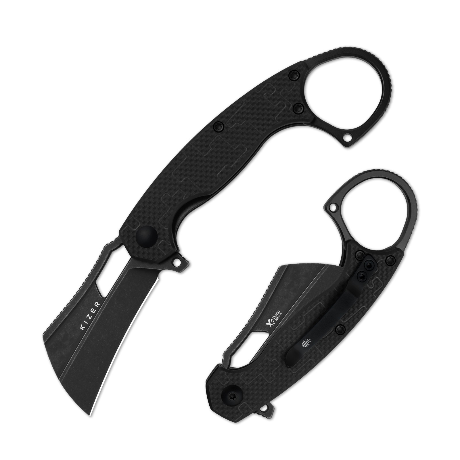 Kizer Dodo EDC Folding Pocket Knife Nitro-V Blade G10 Handle Liner Lock V2702A3