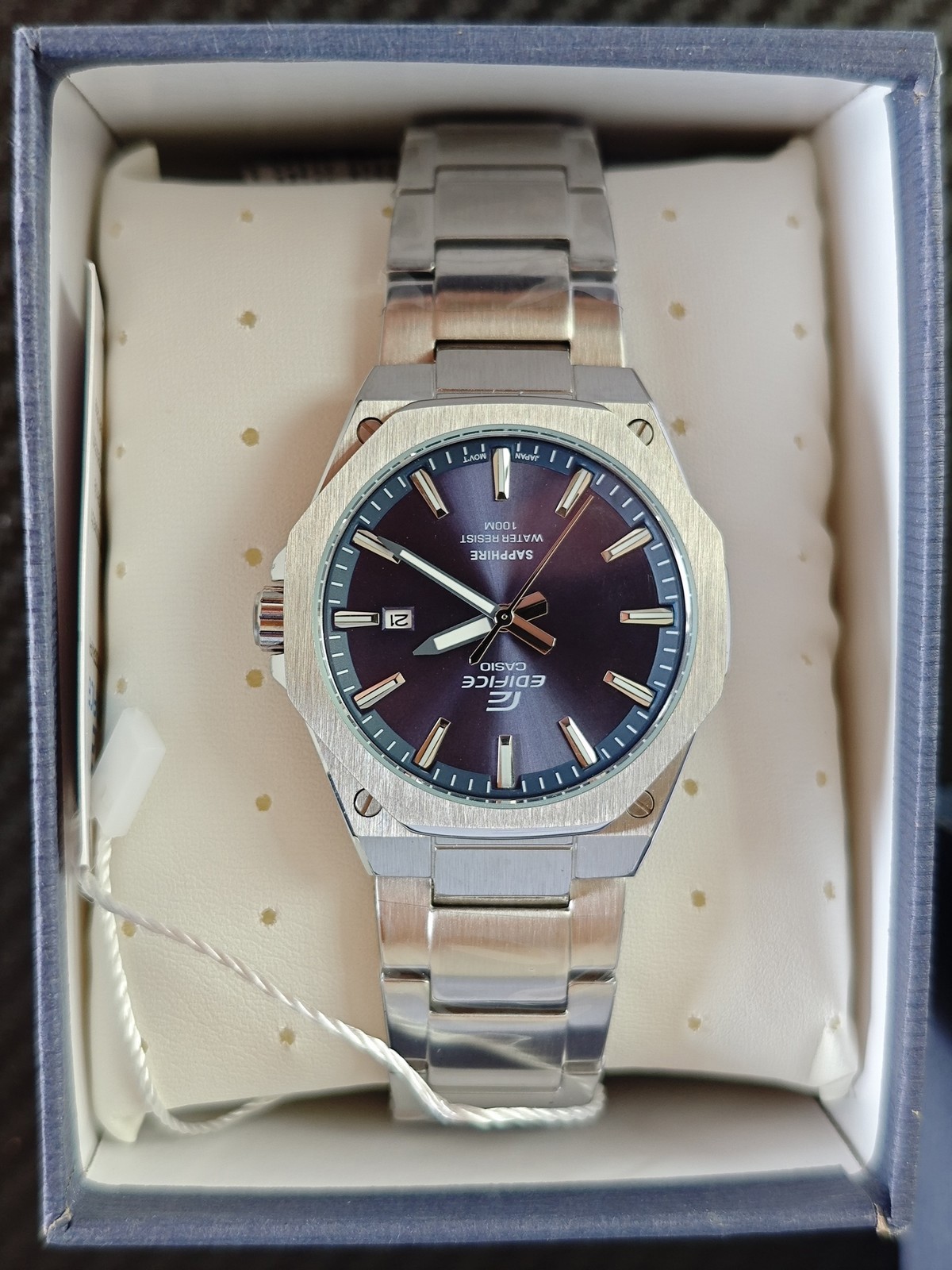 Casio Building EFR-S108D-2AV Men's Watch Deep Blue Gradient Dial