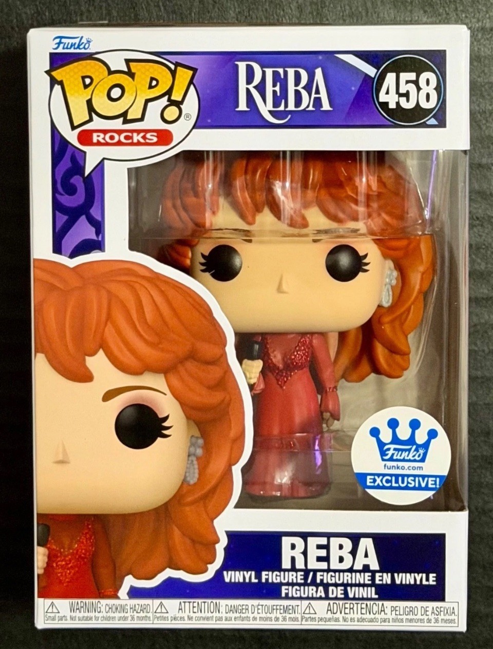 Funko Pop Rocks Reba McEntire Funko Shop Exclusive CMA Awards Red Dress #458