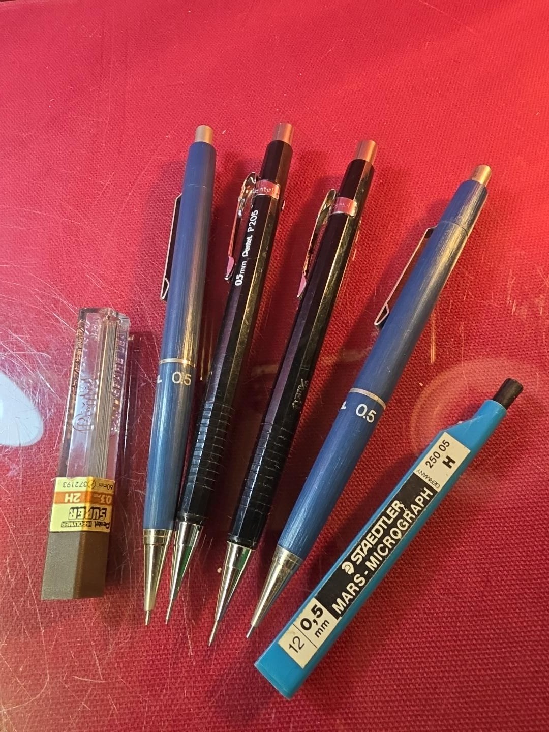 VTG  Staedtler Microfix Pentel P205 0.5mm Mechanical Pencil Lot 4 Tested