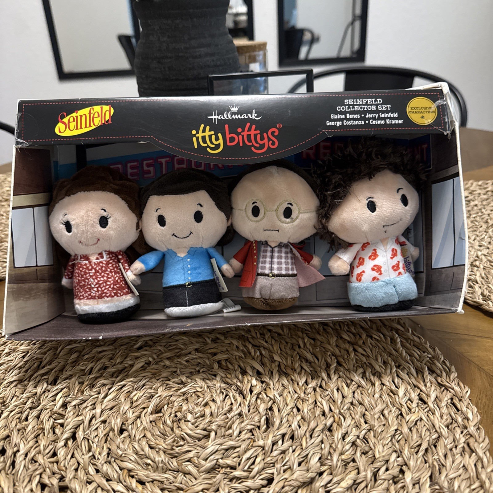 Hallmark Itty Bittys Seinfeld Collector Set of 4 Plush In Box - Box Torn