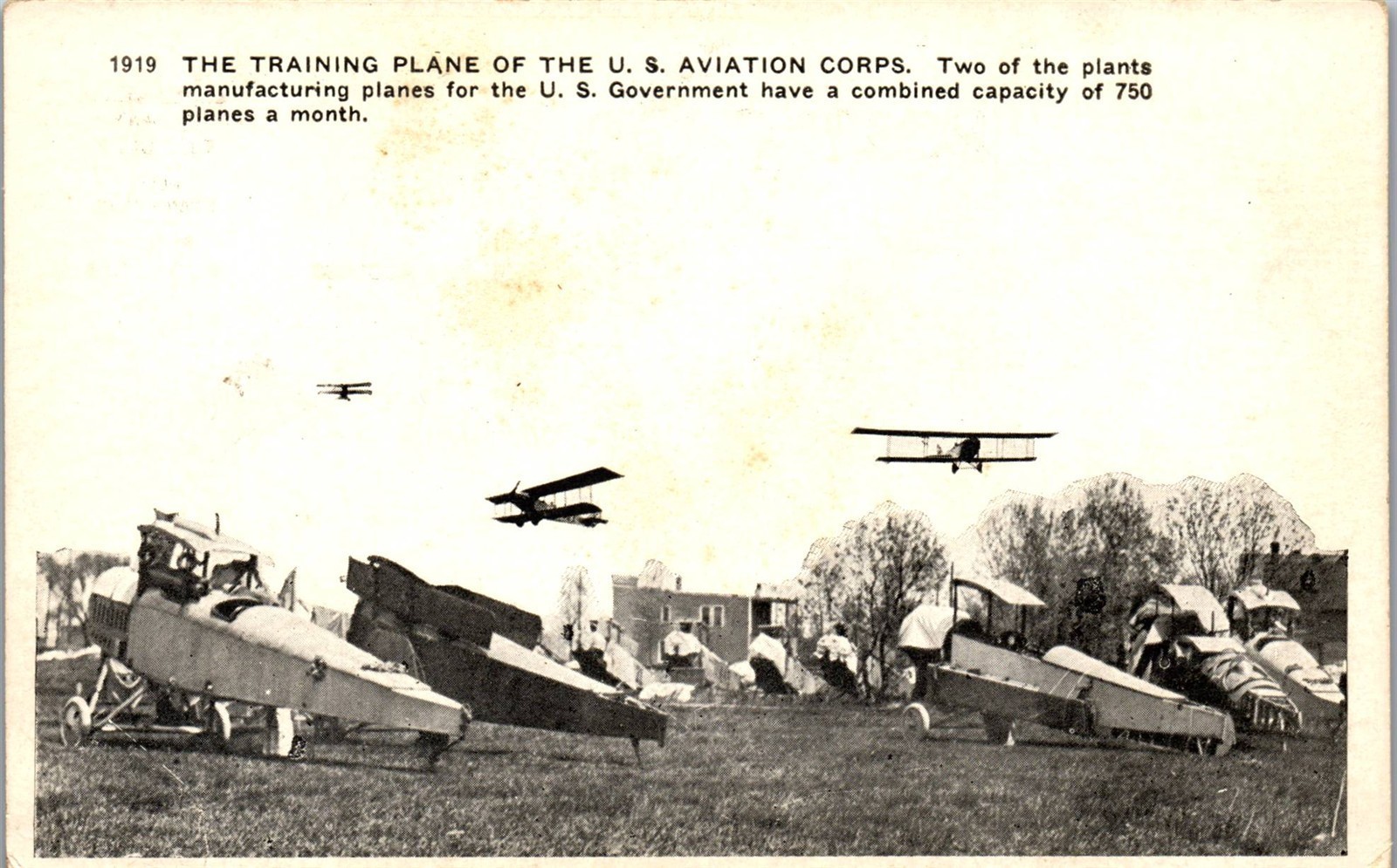 Vintage Airplane Aviation Postcard Postcard U S Aviation Corps Training Planes