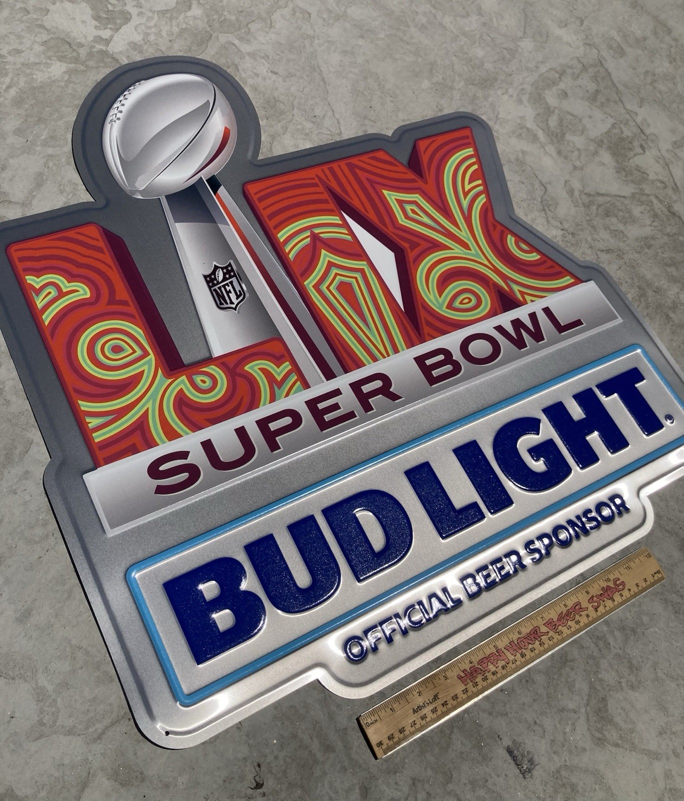 🔥 LXI Eagles Bud Light Football Super Bowl Beer Tin Bar Sign Championship