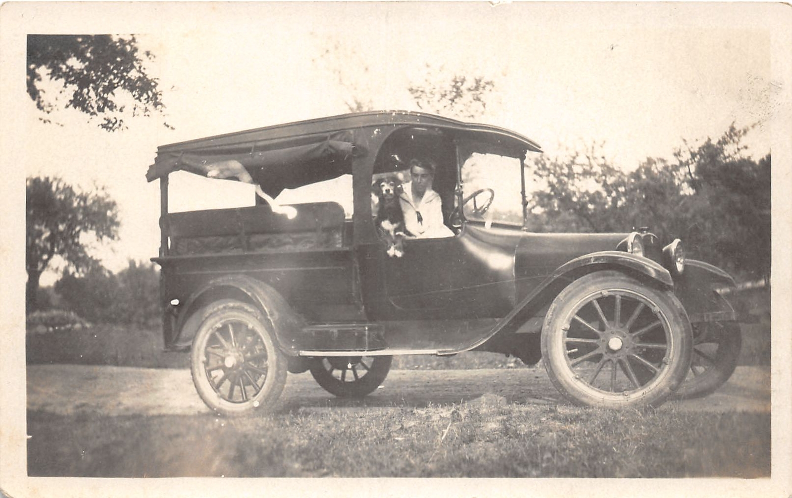 J45/ Early Automobile Interesting RPPC Postcard c1922 Pontiac Michigan 30