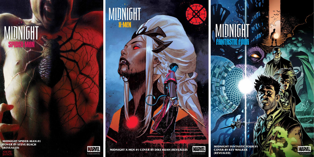 Set Of 3 Marvel Midnight #1 *PRESALE 10/7* X-Men Spider-Man Fantastic Four
