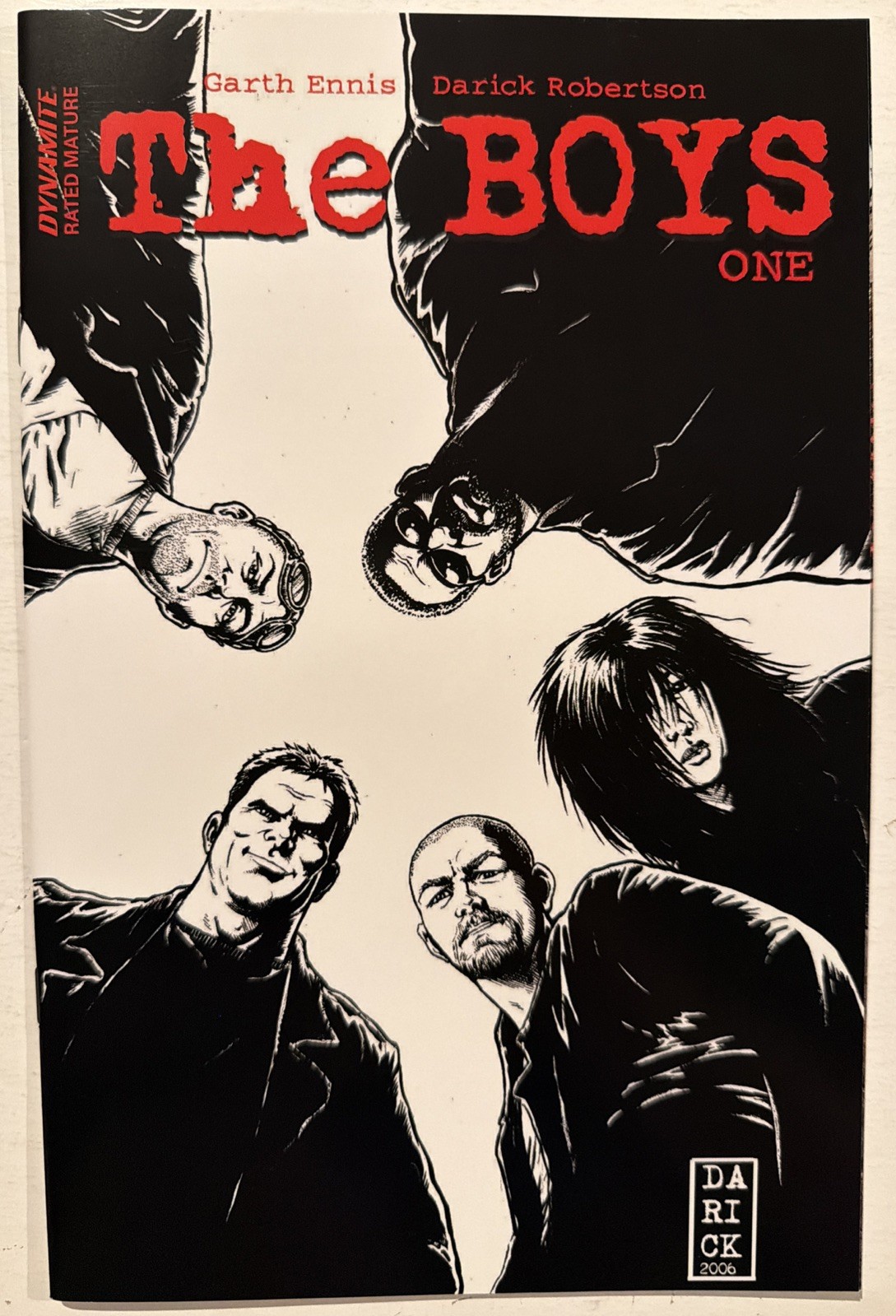 The Boys #1 Sketch B&W Cover (2022) NM+