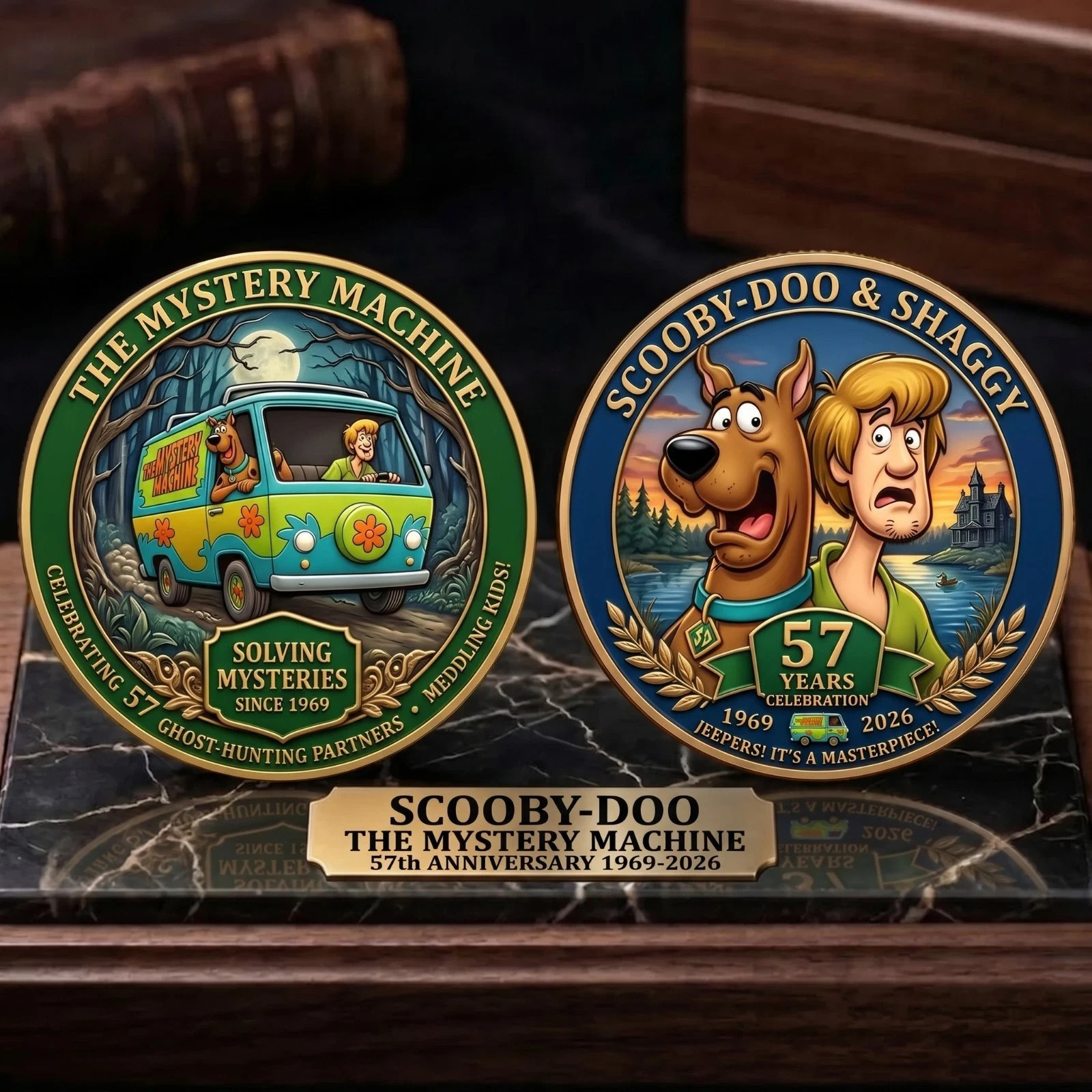 The Mystery Machine Scooby-doo 57th Anniversary 1969-2026 Coin