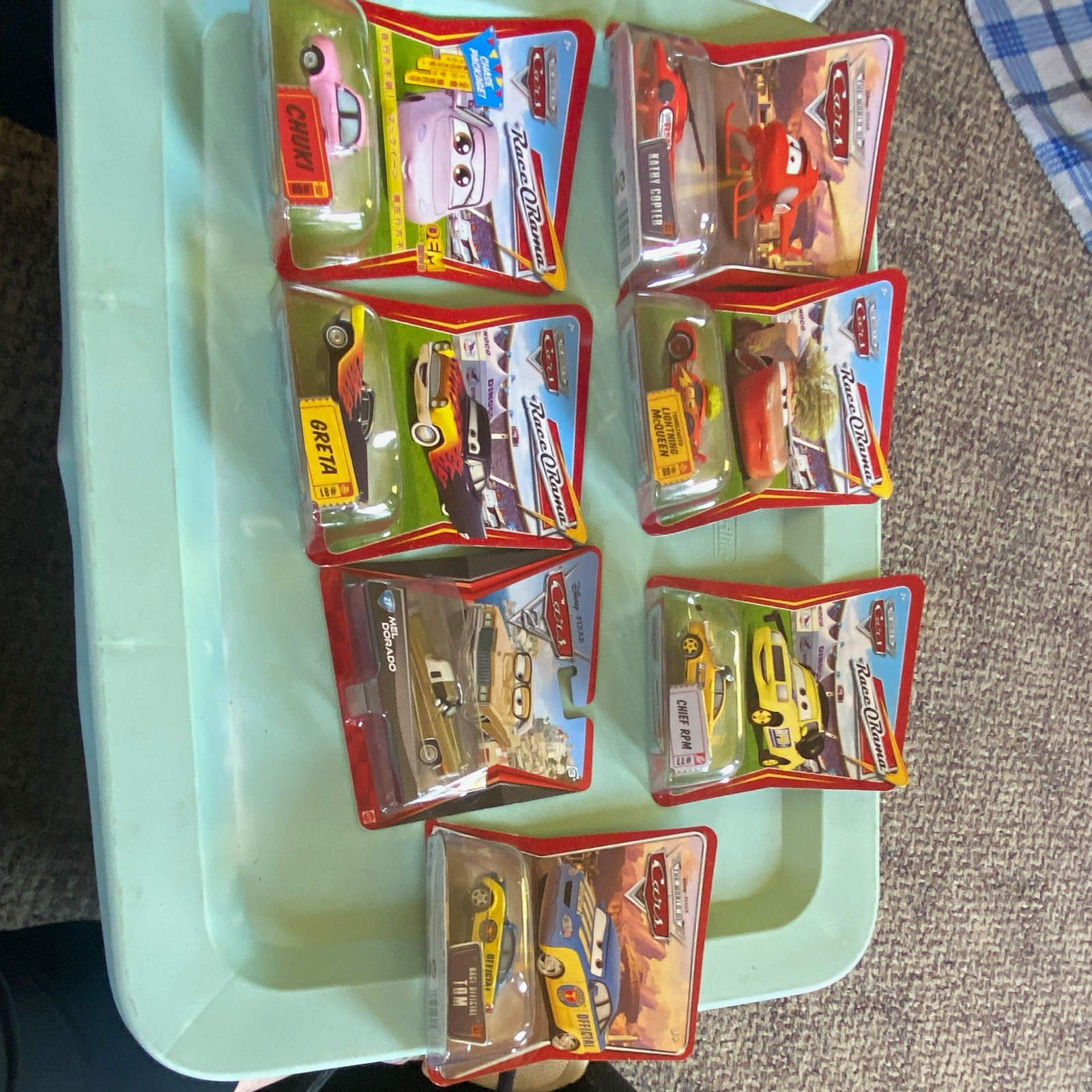 Mattel Disney Pixar Cars Die-Cast Lot (7)Race-O-Rama/ Mixed Kathy Copter & More