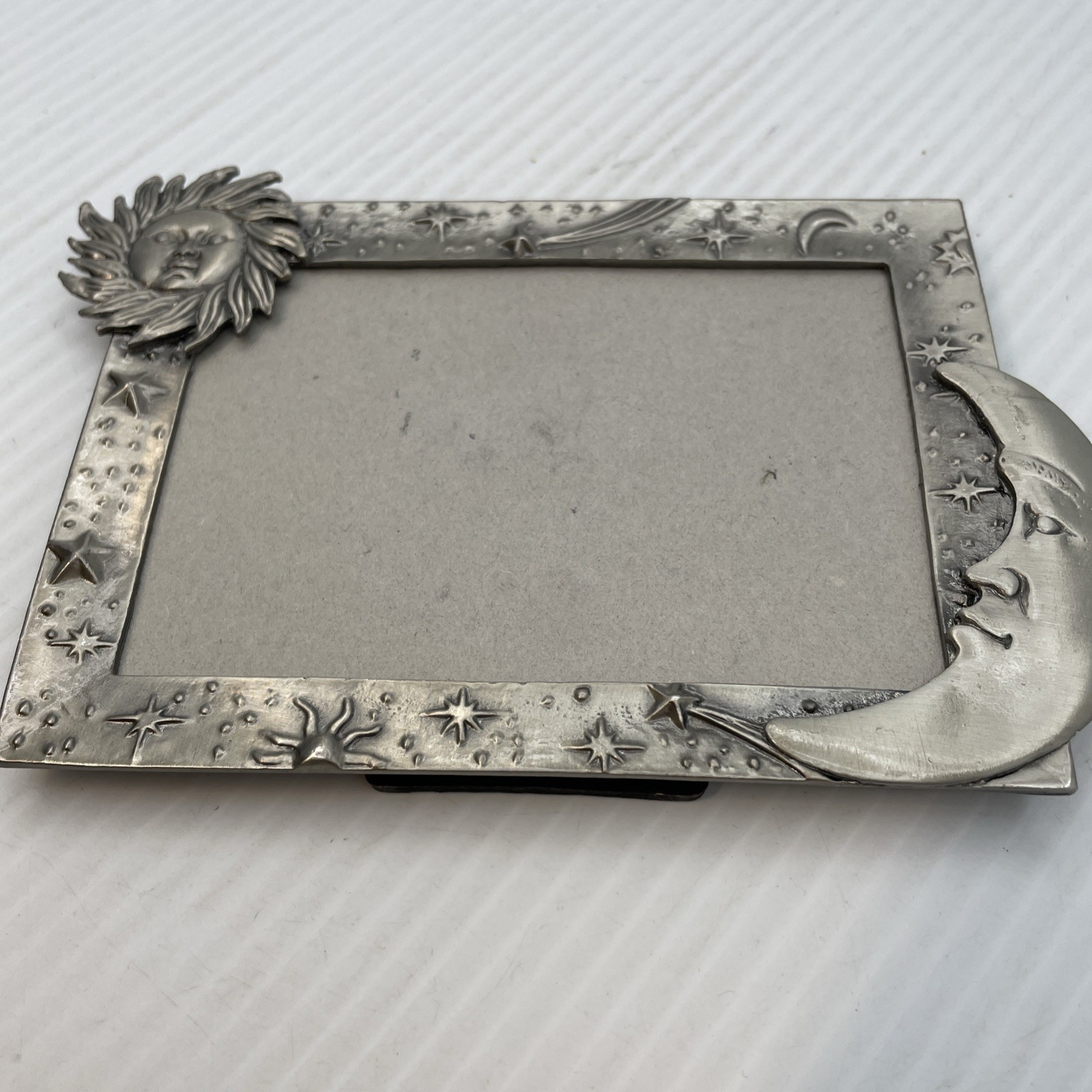 Vintage Rare 90’s Celestial Sun Moon Metal Picture Frame Whimsigoth