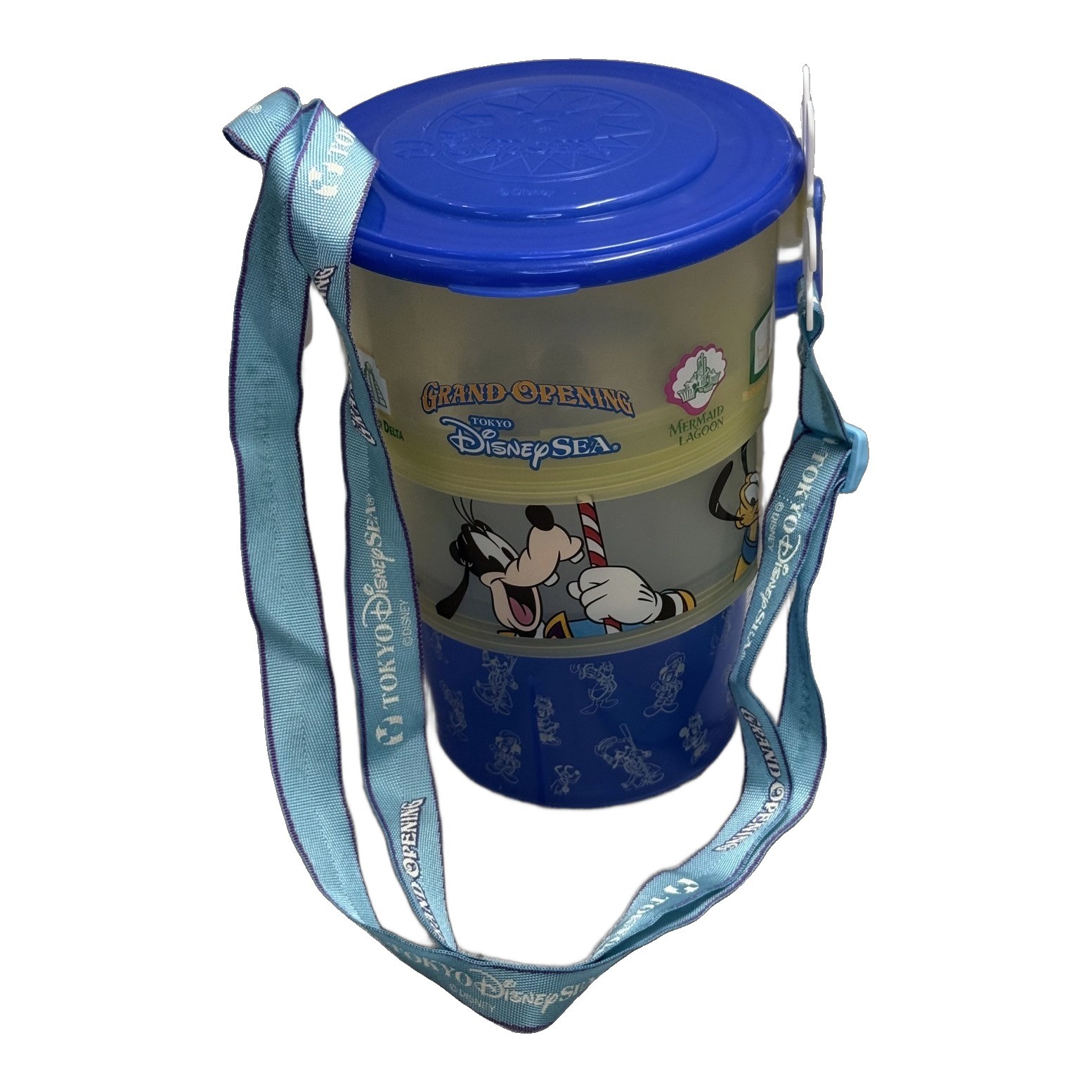Tokyo DisneySea Grand Opening Popcorn Bucket Collapsible Mickey Glove Strap