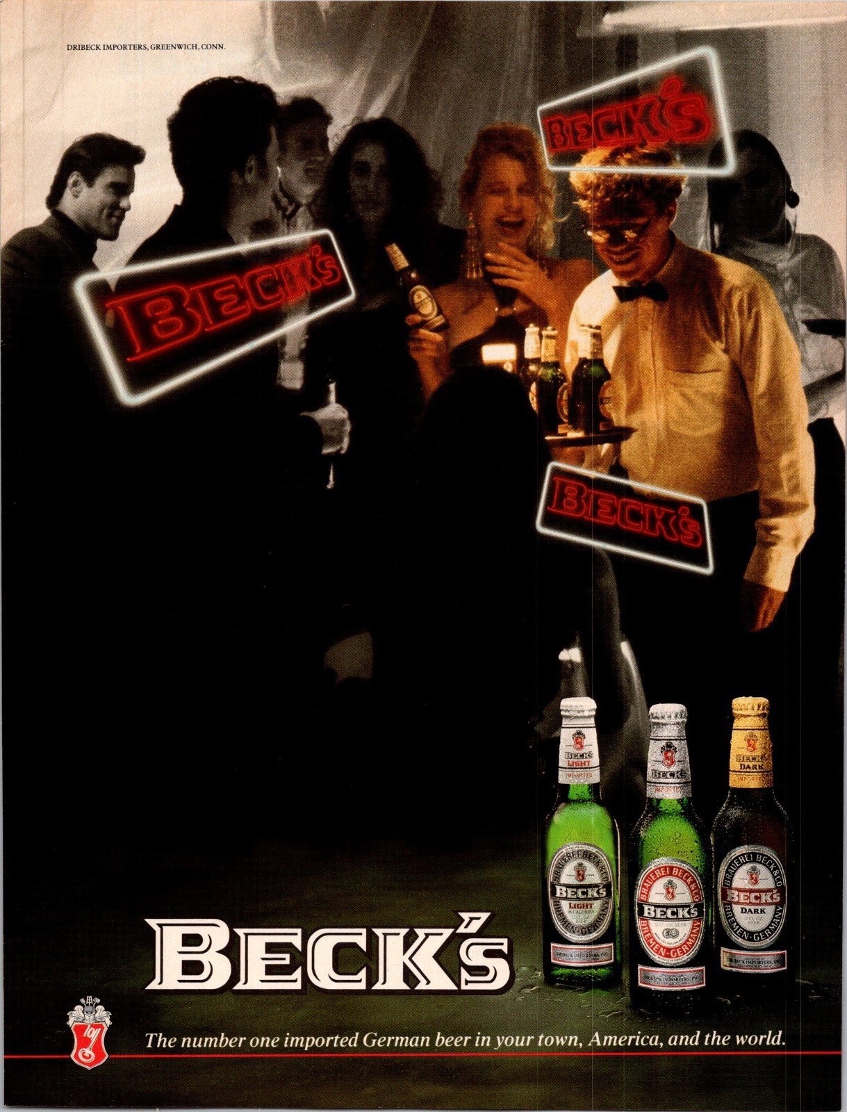 1992 • Beck\'s Beer Print Ad • 90s rare GA.07