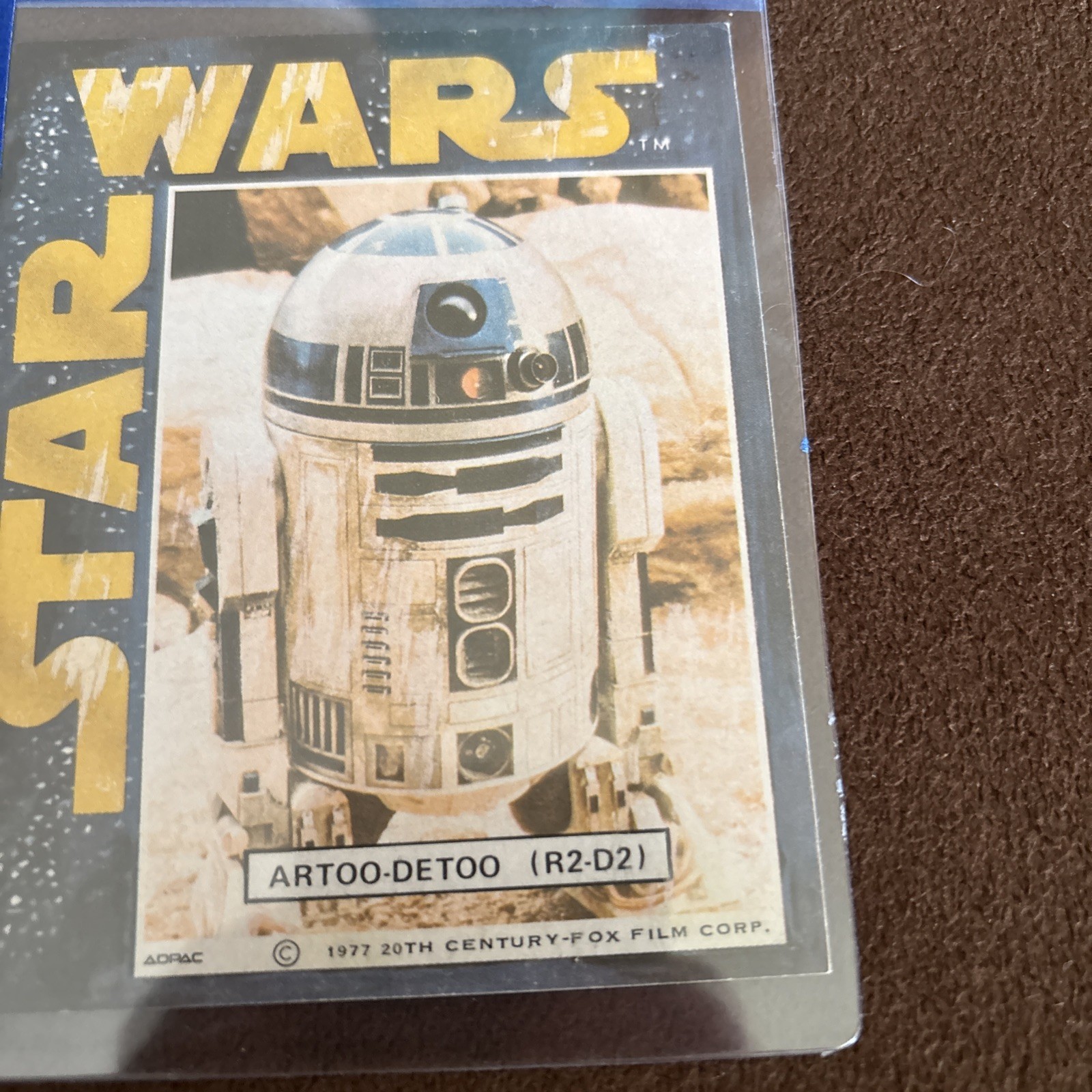 VINTAGE STAR WARS R2-D2 ARTOO DETOO GENERAL MILLS ADPAC STICKER  1977