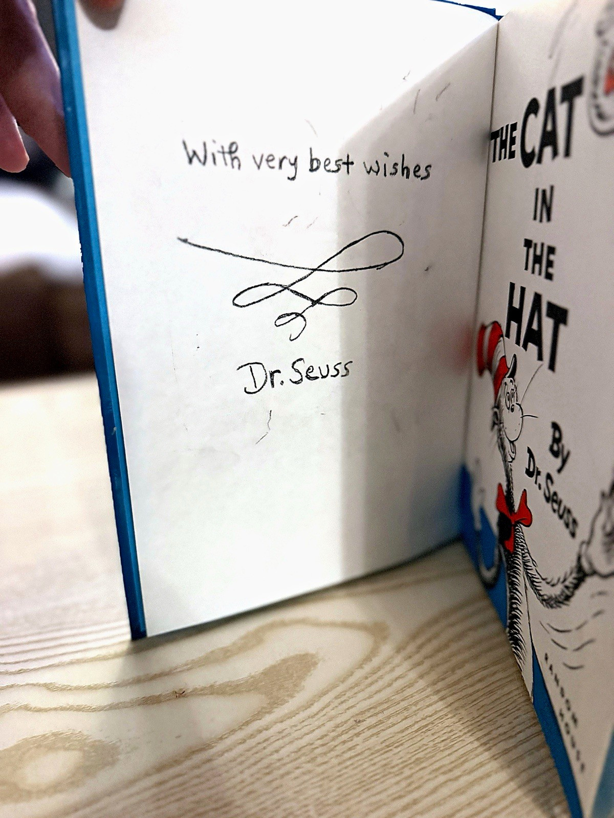 Dr. Seuss The Cat in the Hat Hardcover Book Signed & Inscribed