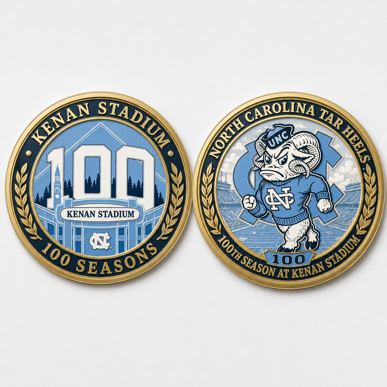 North Carolina Tar Heels 100th season at Kenan Stadium Commemorative Coins