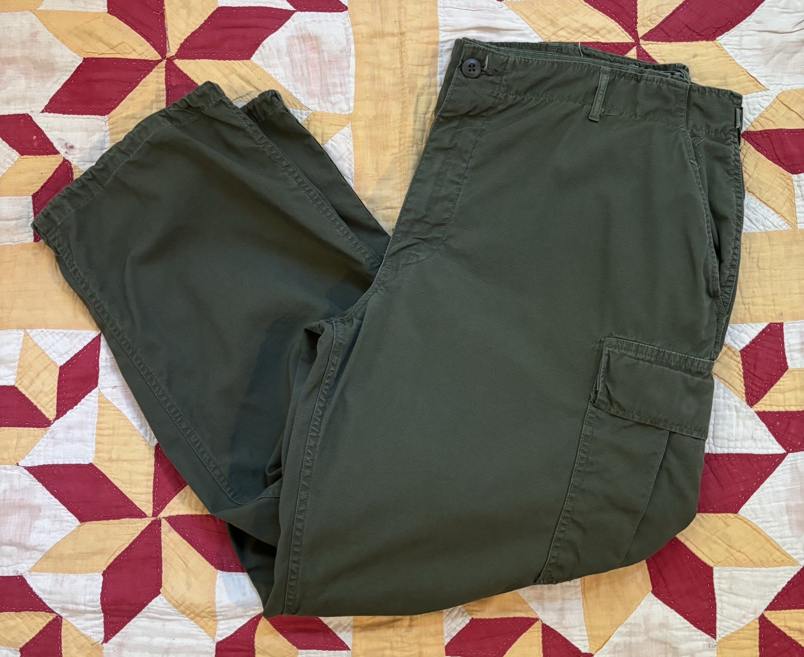 Vintage 60s US Army Jungle Pants XL Regular Ripstop Vietnam War