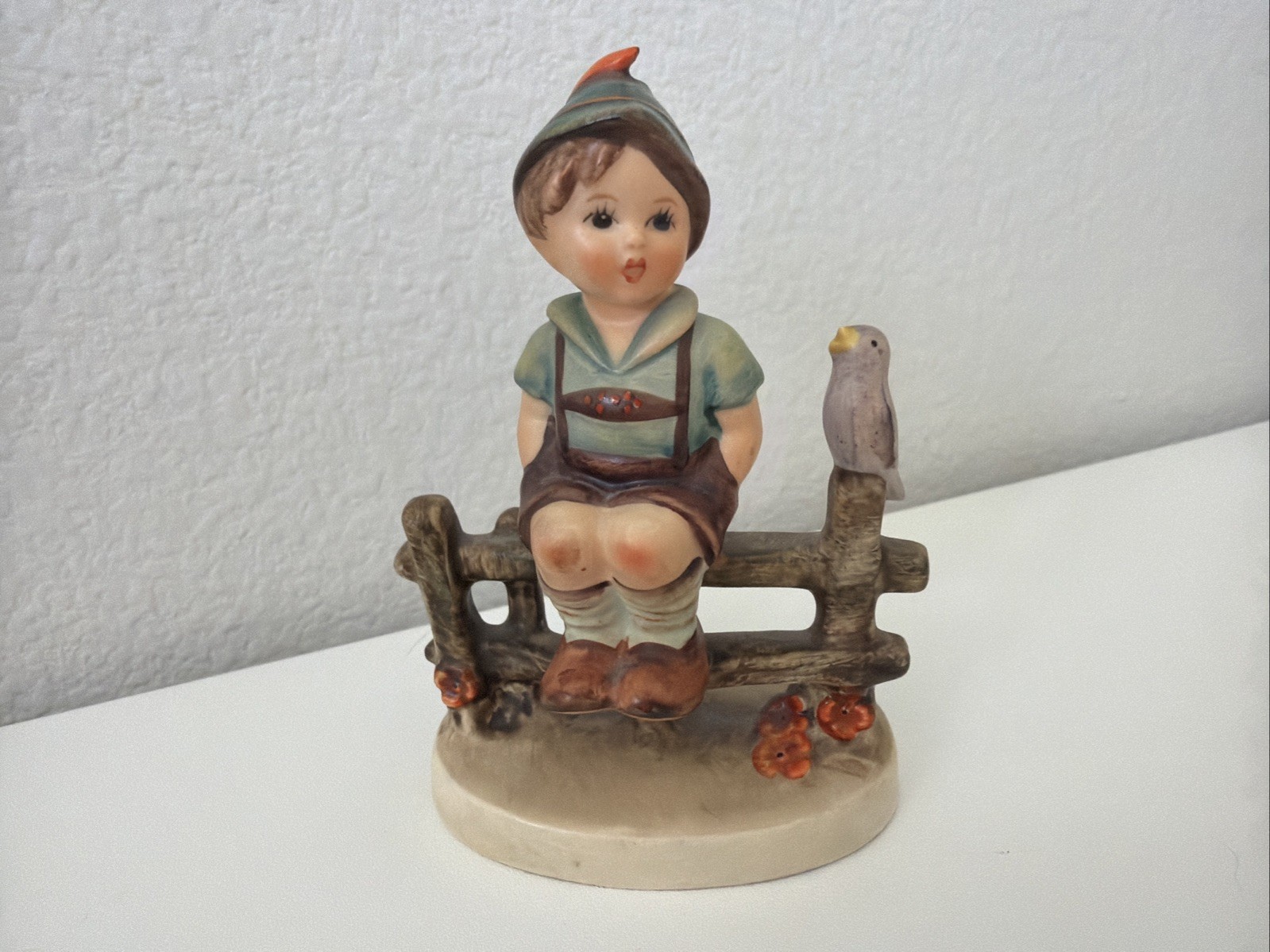 Vintage 1938 MJ Hummel Goebel “Wayside Harmony” Figurine 111 3/0 Boy on Fence
