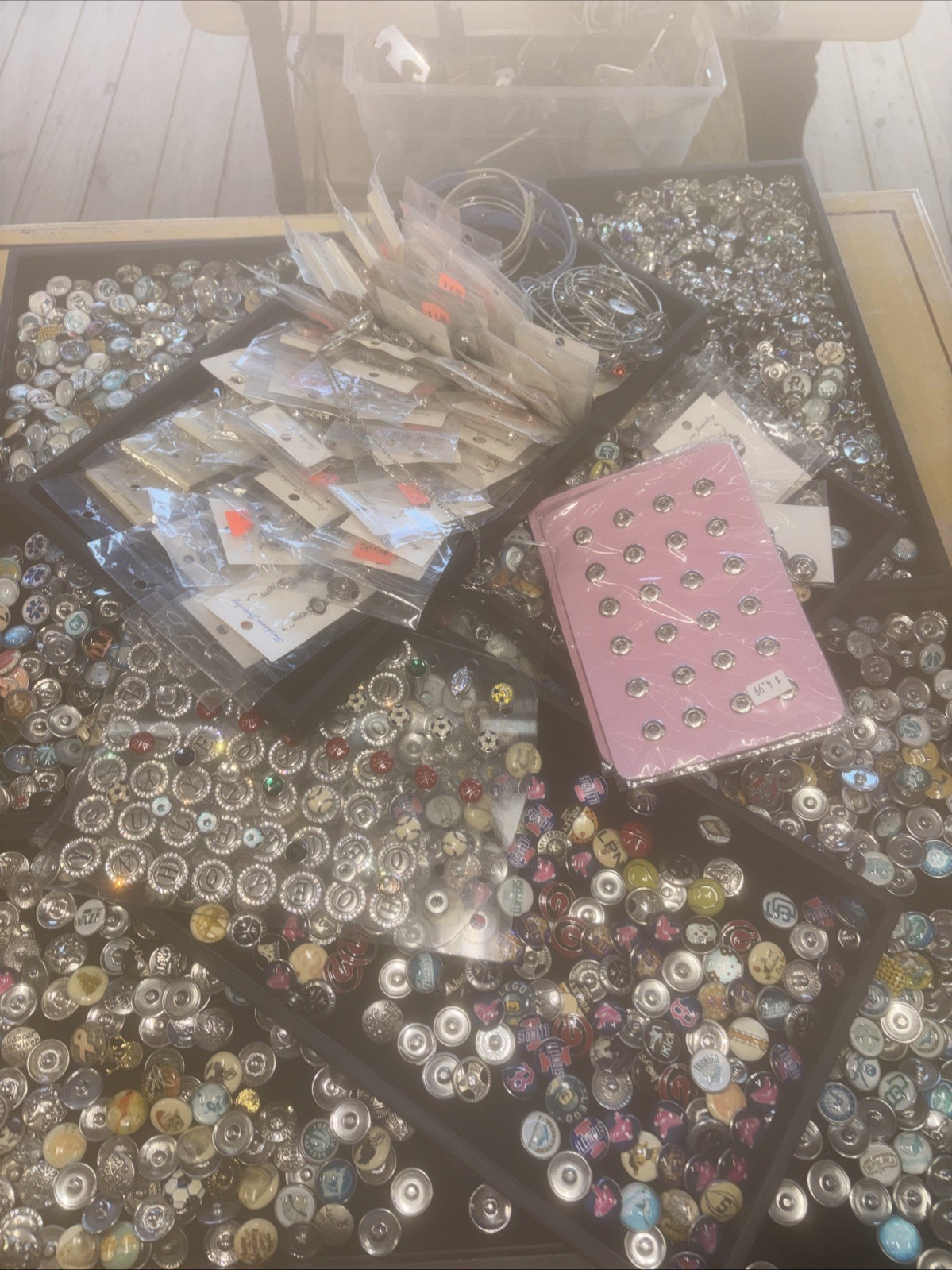 Massive Wholesale Lot Snap Jewlery Buttons Assorted Sizes