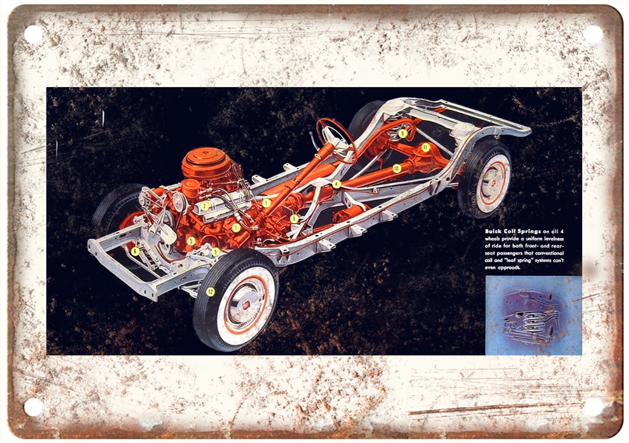 1955 Buick Vintage Auto Ad Retro Look Reproduction Metal Sign AM6394