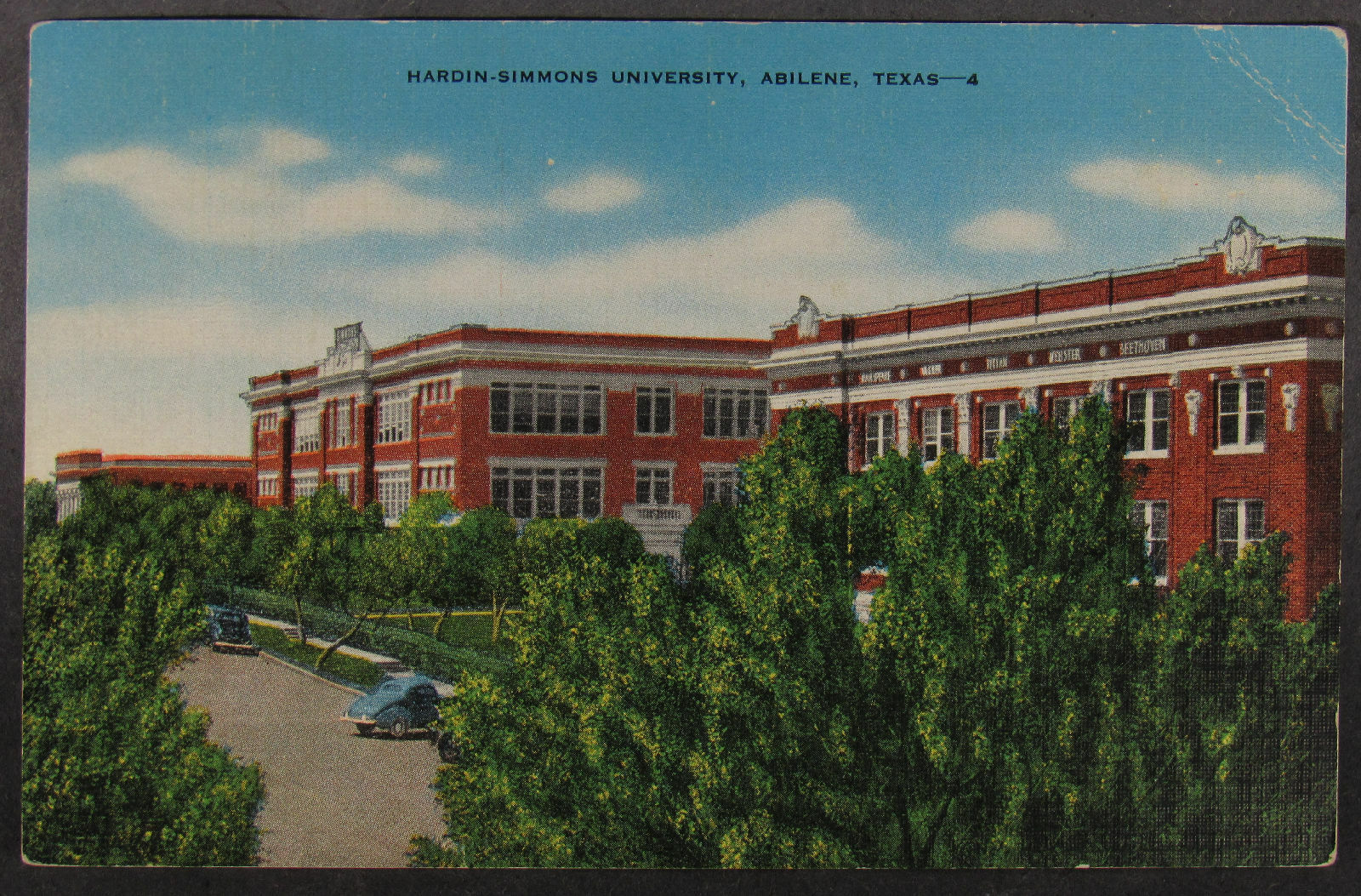 Abilene Hardin Simmons University Texas Postcard 1945 