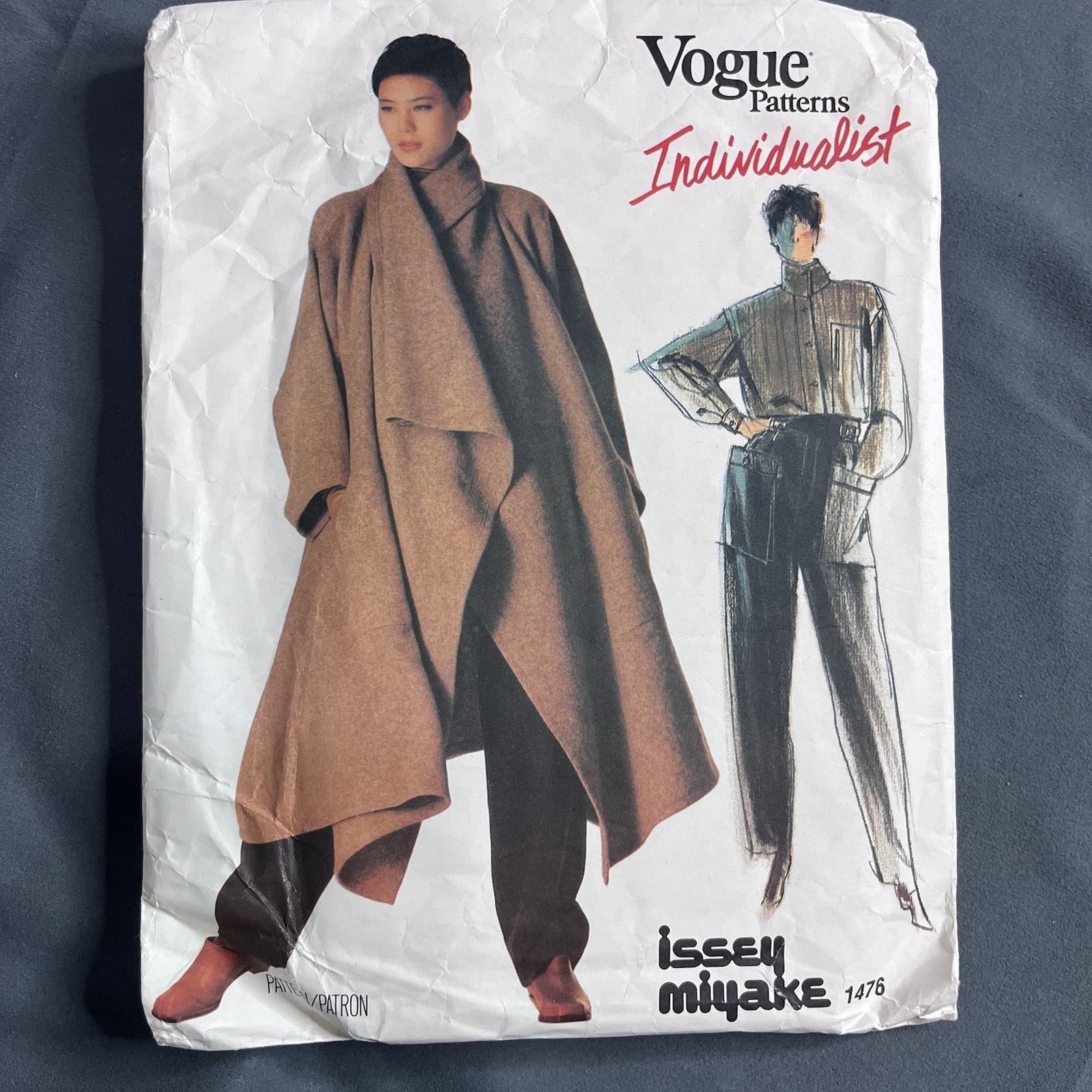Vogue 1476 Issey Miyake Sewing Pattern CUT Size 14 Coat Shirt Pants Designer Vtg