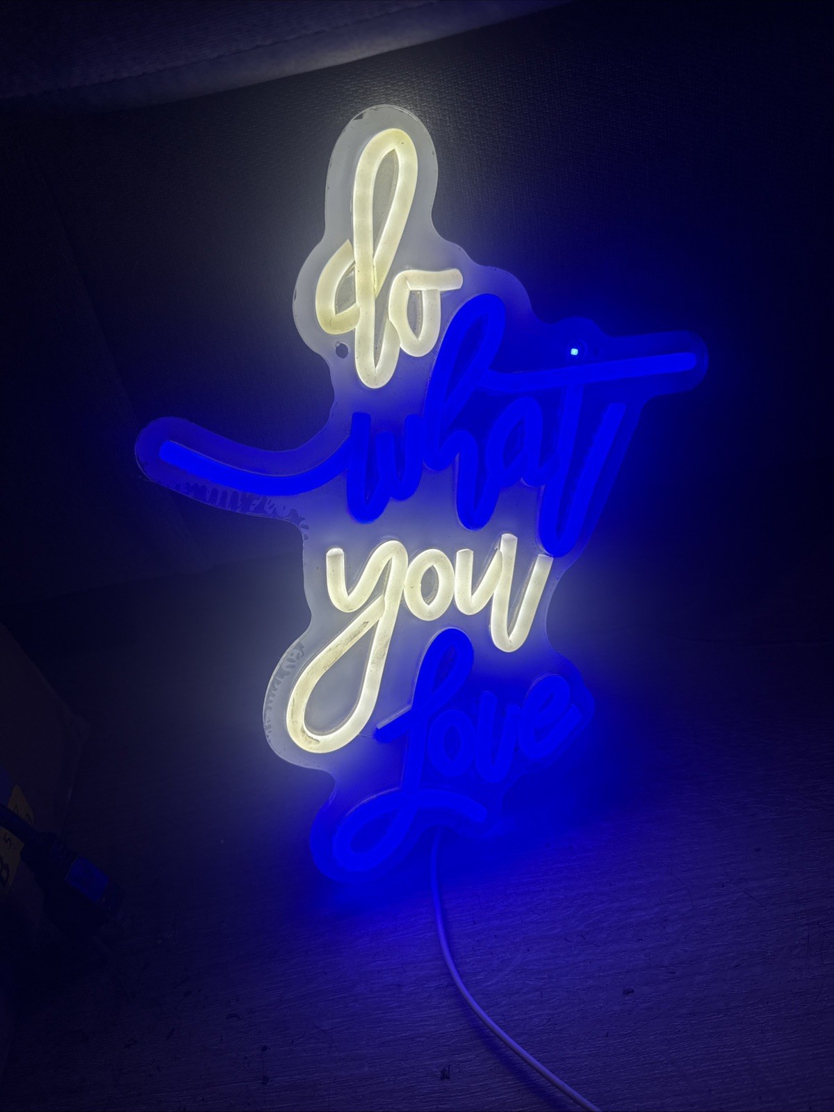 Do What You Love Neon Sign Blue White Led Neon Sign Words Neon Lights USB Powere